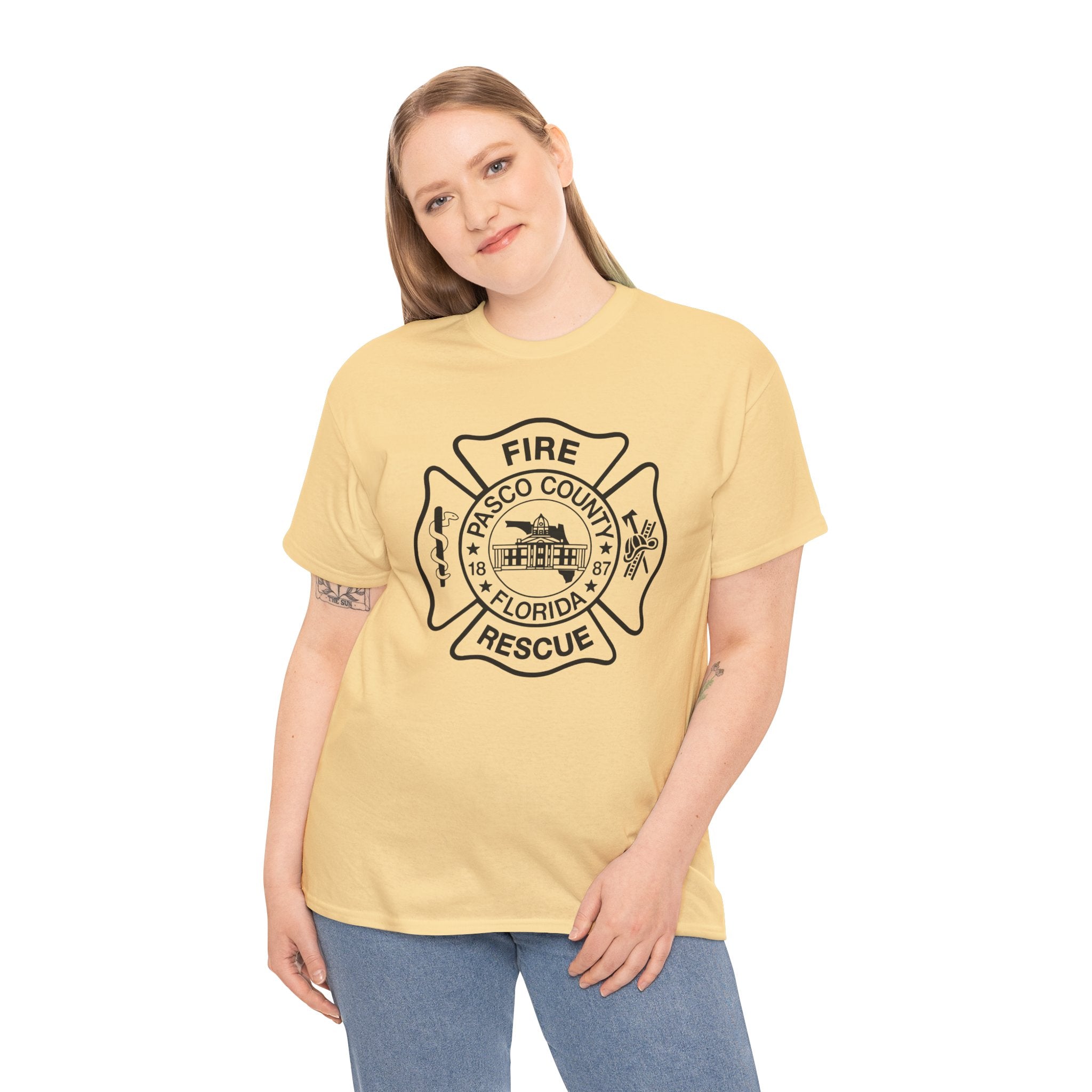 Pasco County Fire Department Logo Gildan 5000 T-Shirt - Wear Your Pride!