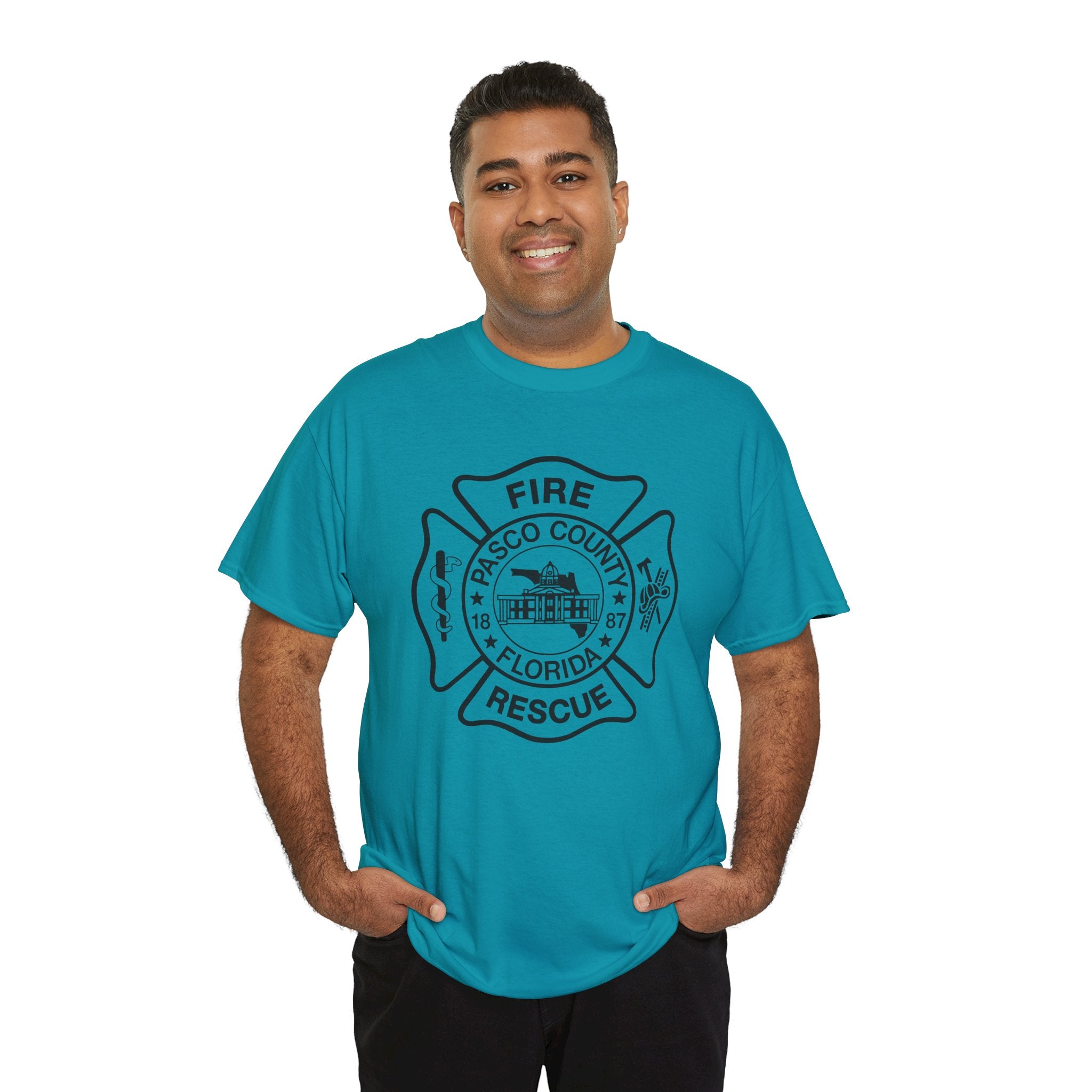 Pasco County Fire Department Logo Gildan 5000 T-Shirt - Wear Your Pride!