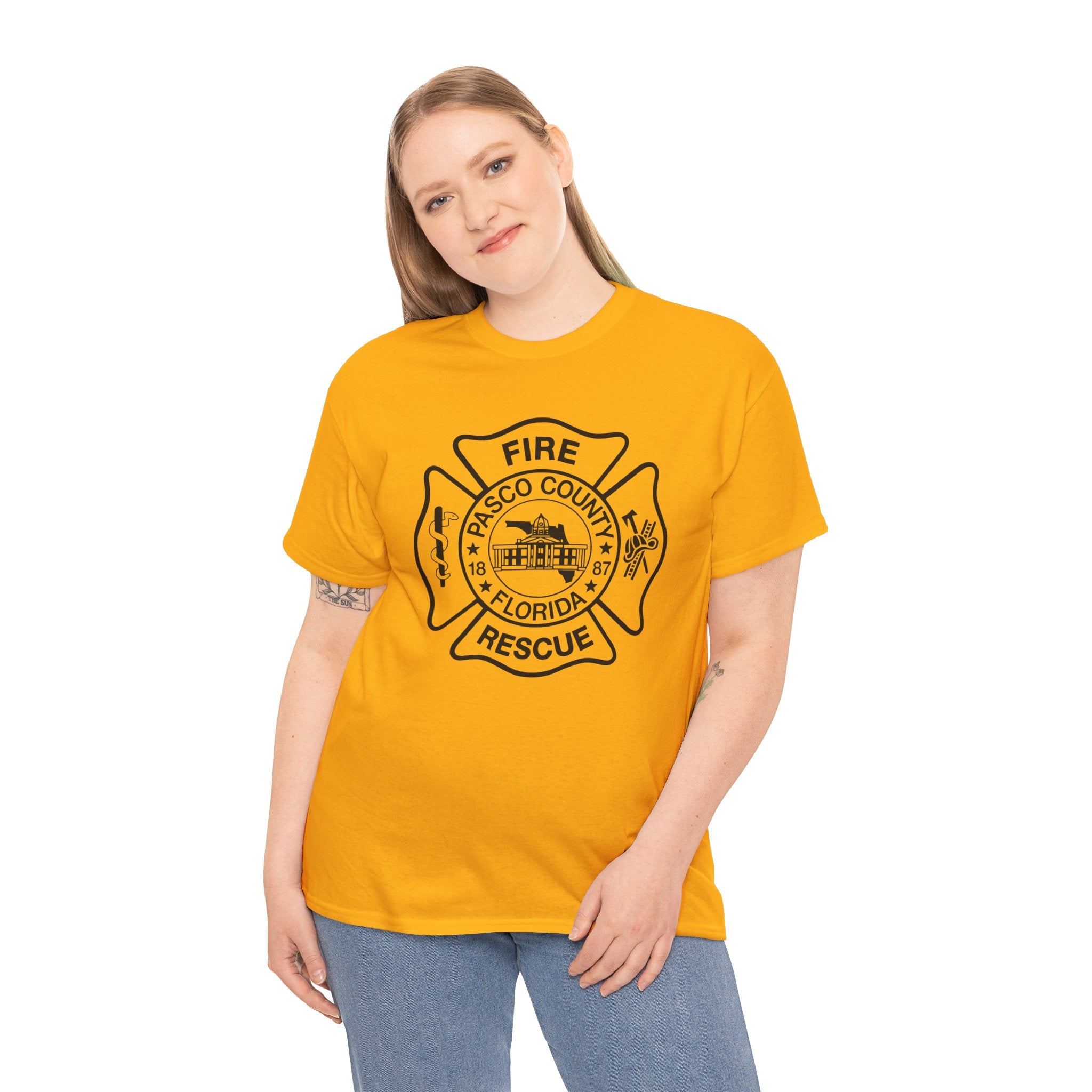 Pasco County Fire Department Logo Gildan 5000 T-Shirt - Wear Your Pride!