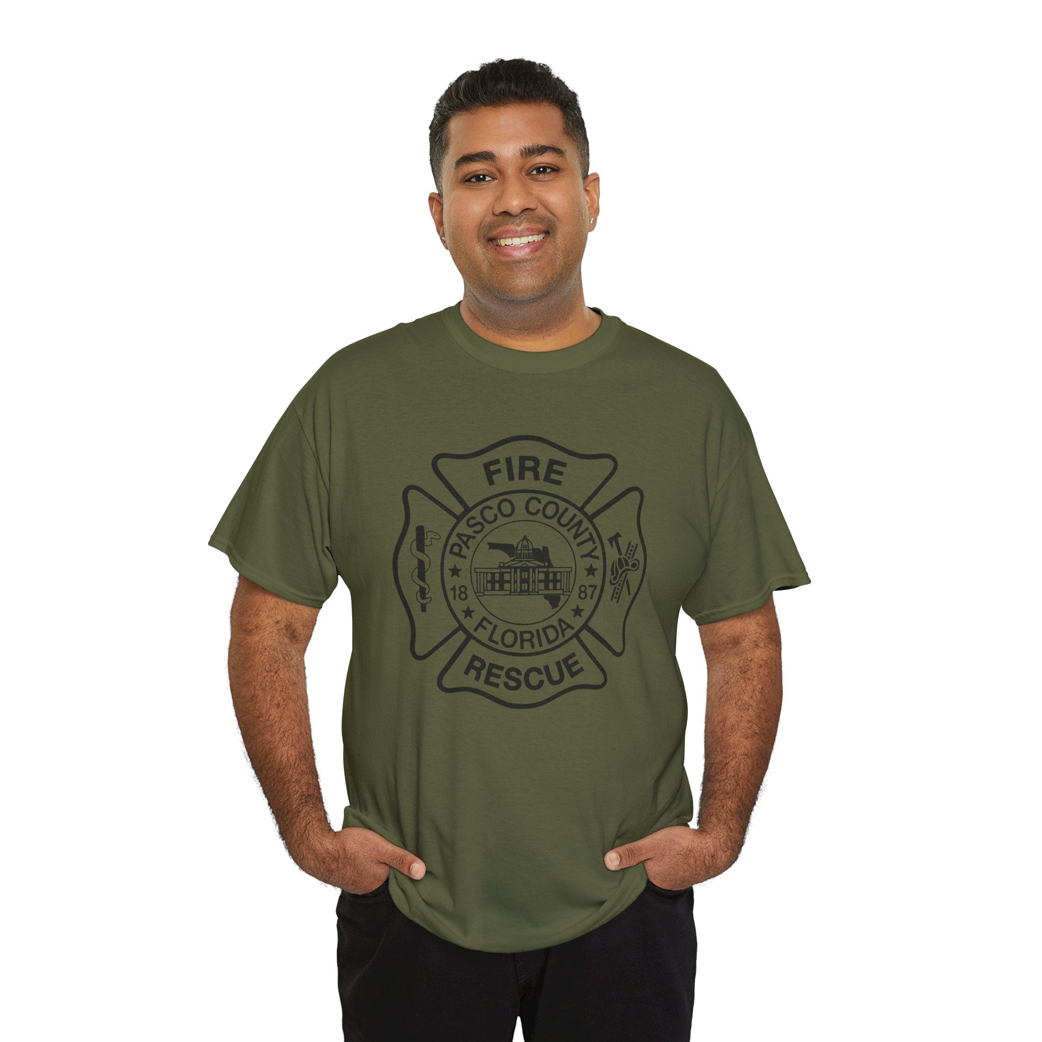 Pasco County Fire Department Logo Gildan 5000 T-Shirt - Wear Your Pride!