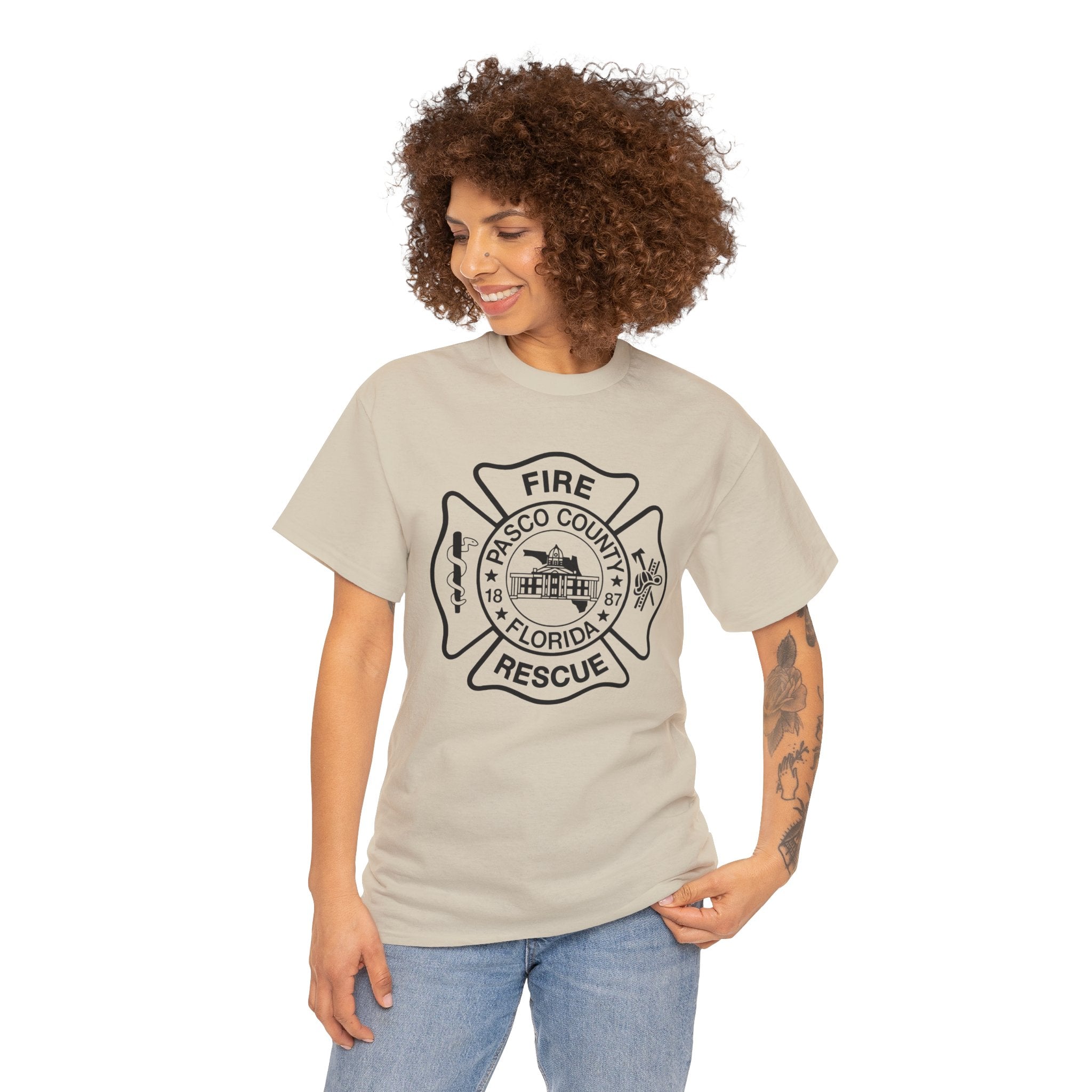 Pasco County Fire Department Logo Gildan 5000 T-Shirt - Wear Your Pride!