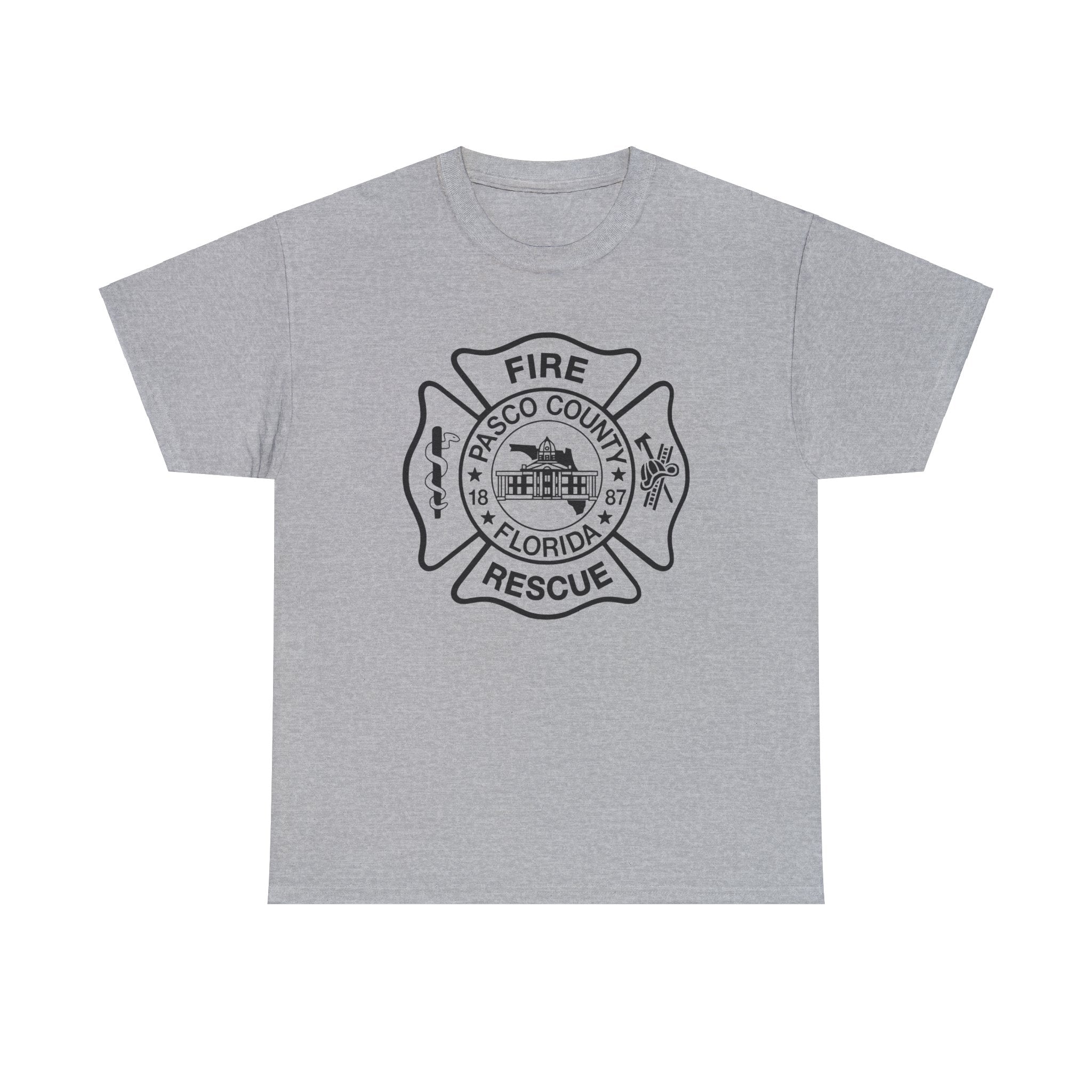 Pasco County Fire Department Logo Gildan 5000 T-Shirt - Wear Your Pride!