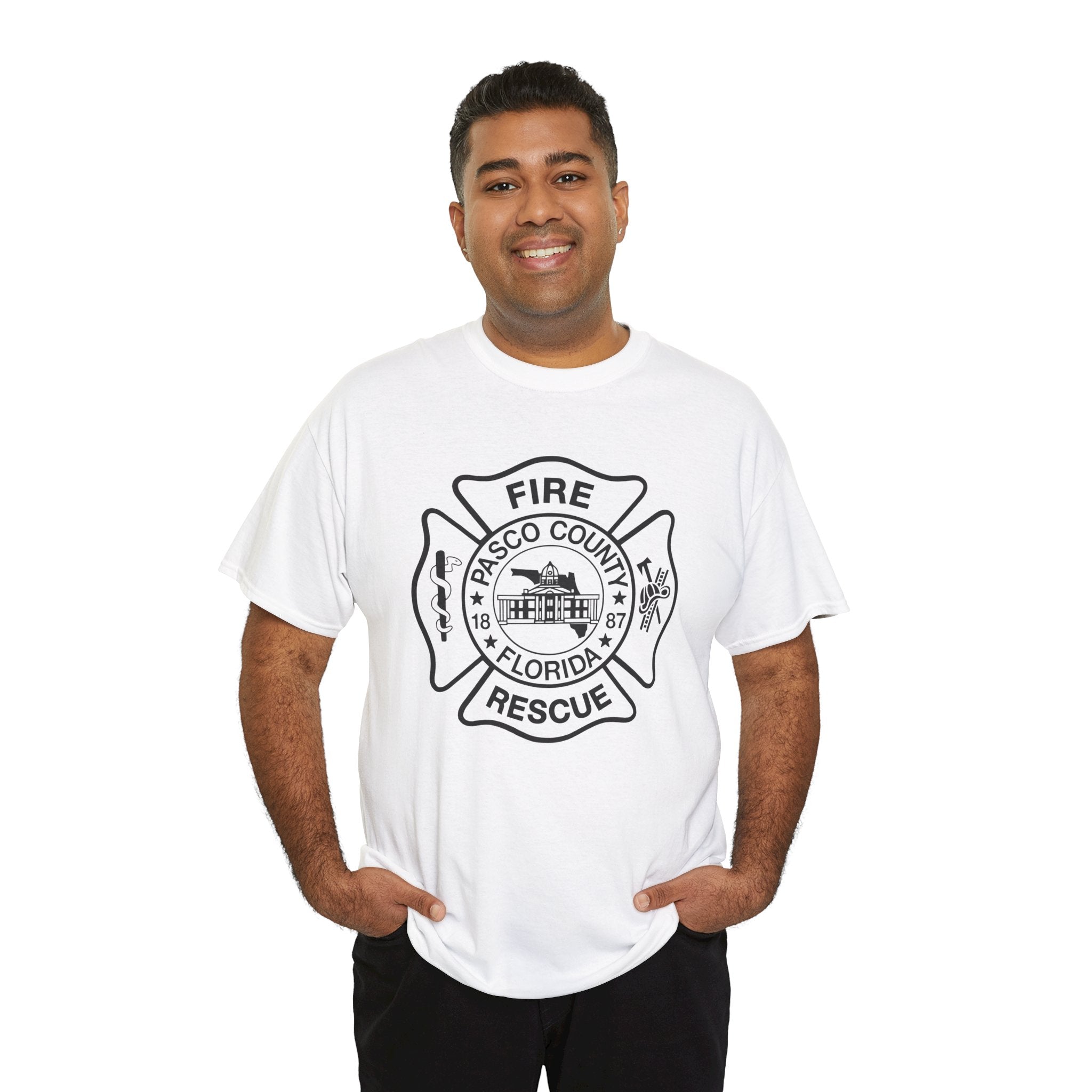 Pasco County Fire Department Logo Gildan 5000 T-Shirt - Wear Your Pride!