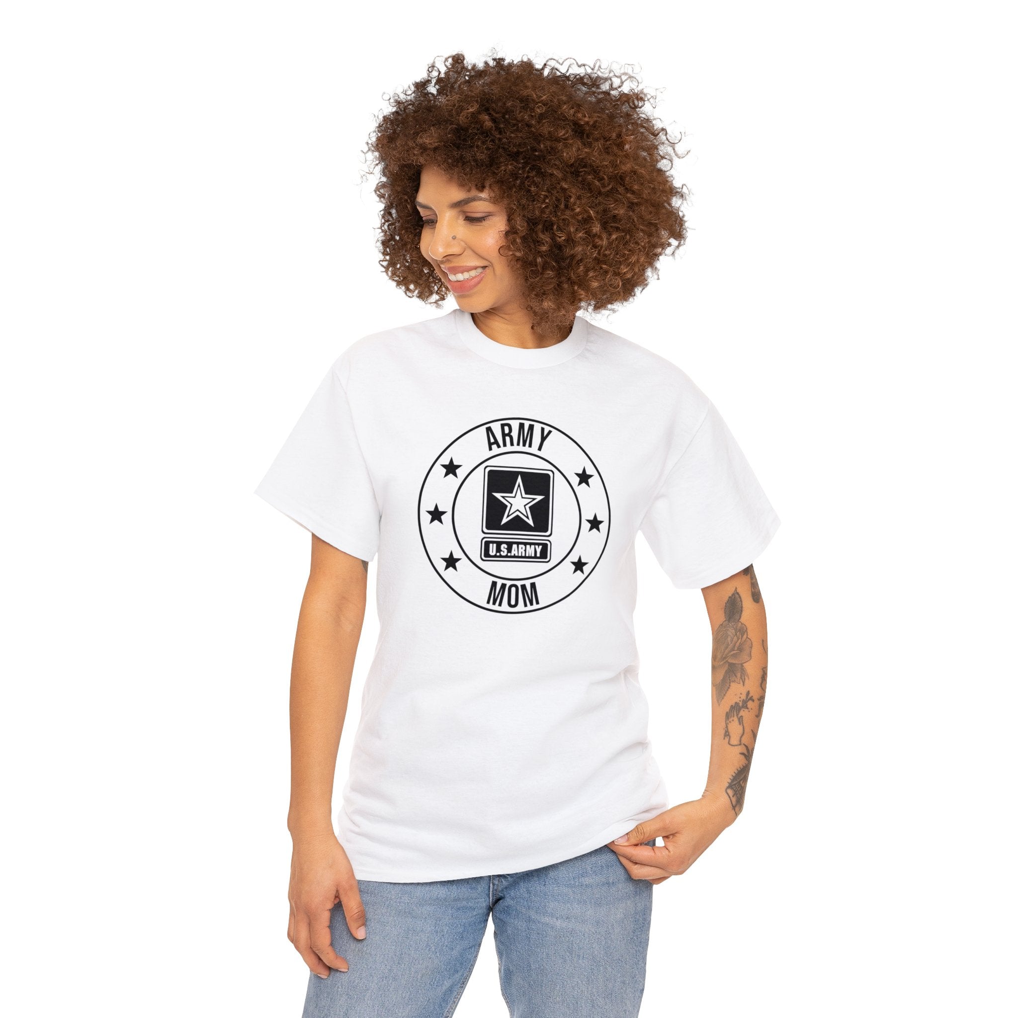 US Army Military Mom T-Shirt - Wear Your Pride! Unisex Heavy Cotton Tee