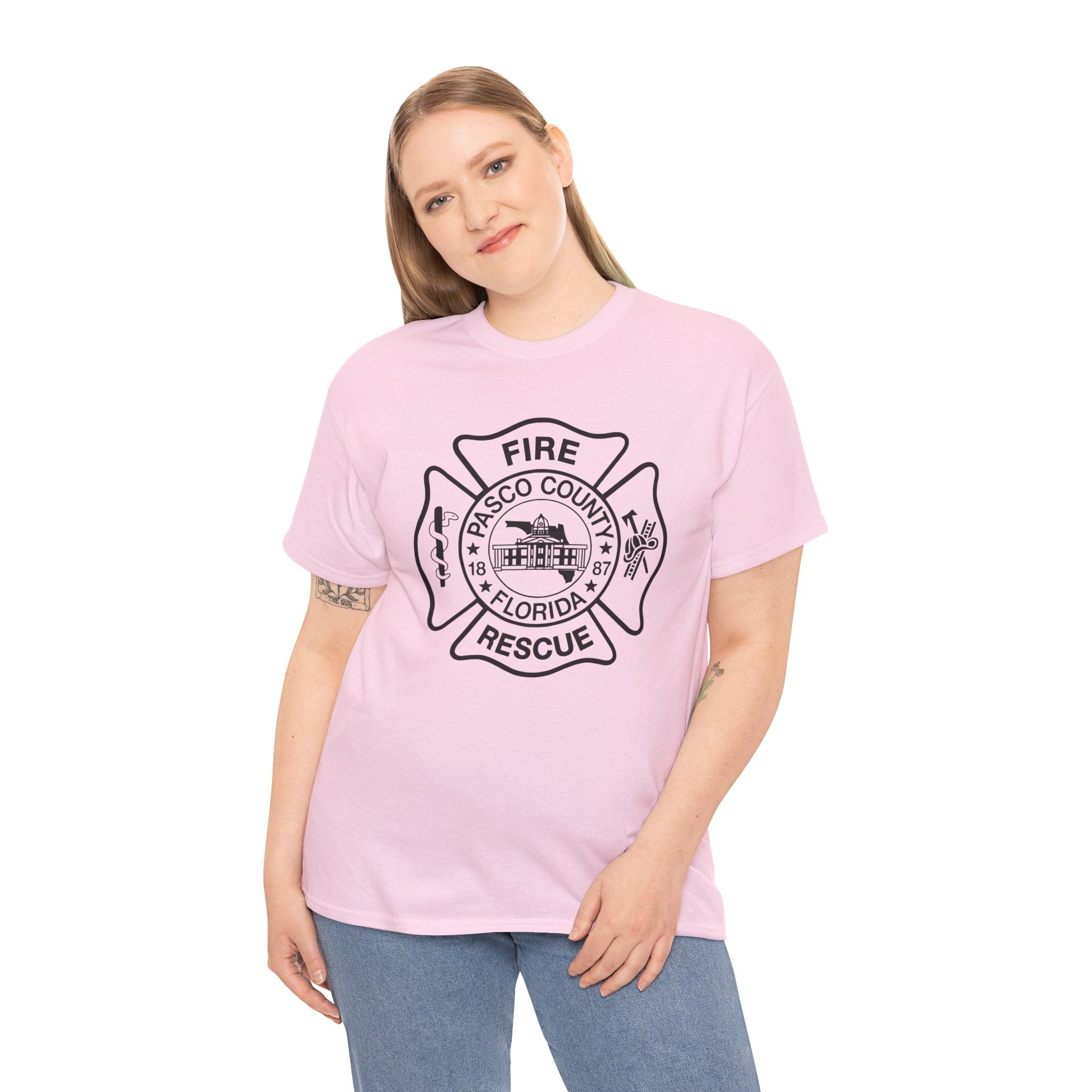 Pasco County Fire Department Logo Gildan 5000 T-Shirt - Wear Your Pride!