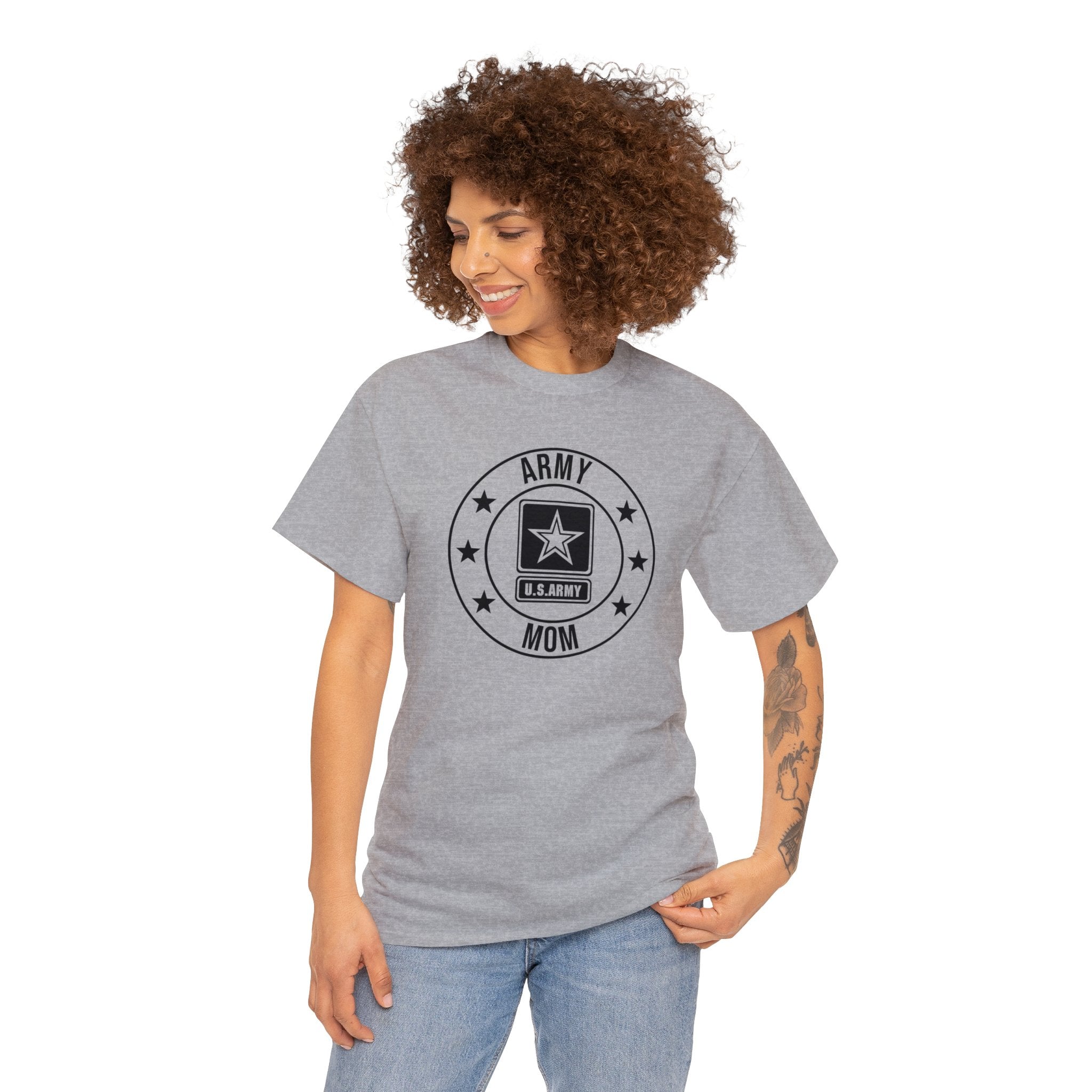 US Army Military Mom T-Shirt - Wear Your Pride! Unisex Heavy Cotton Tee