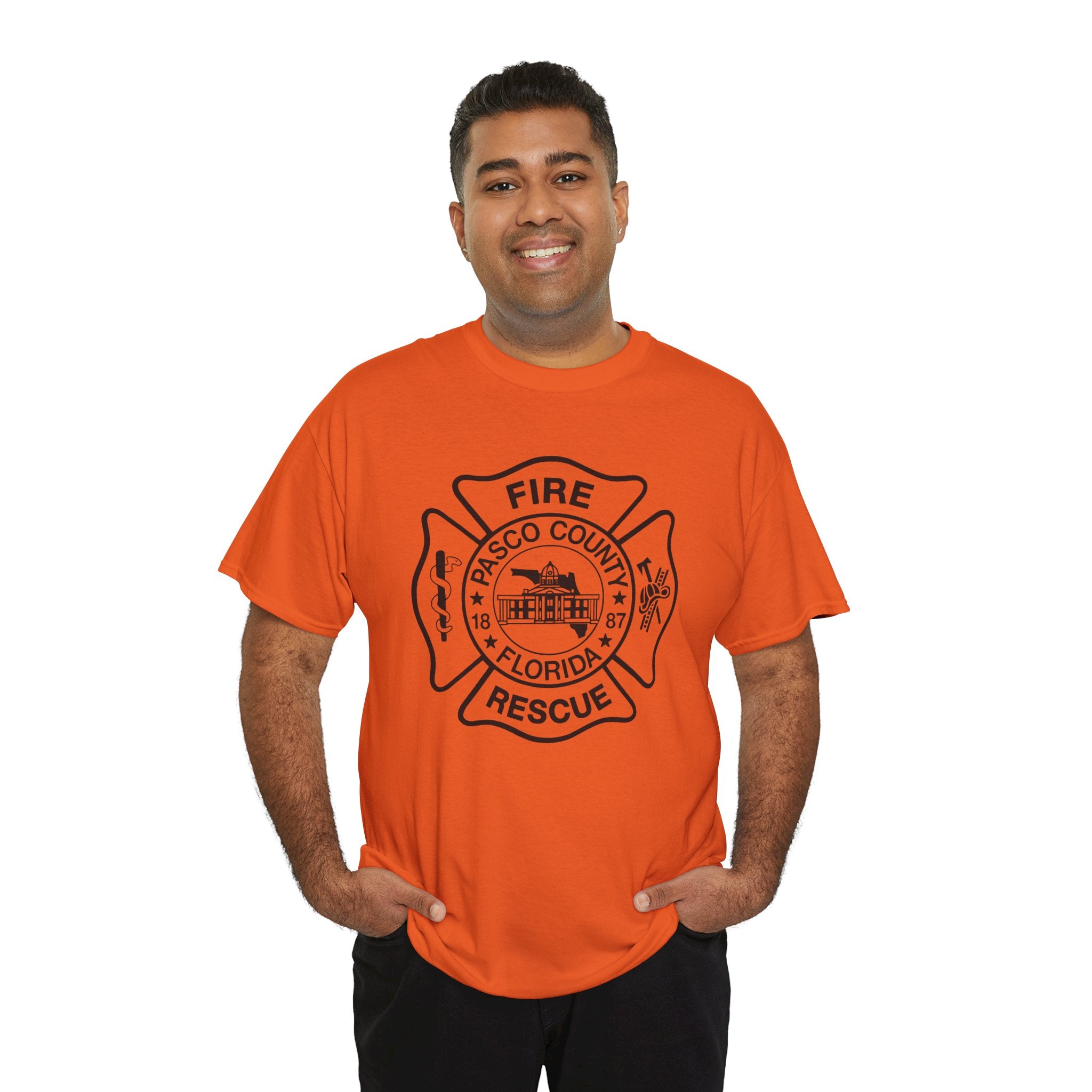 Pasco County Fire Department Logo Gildan 5000 T-Shirt - Wear Your Pride!