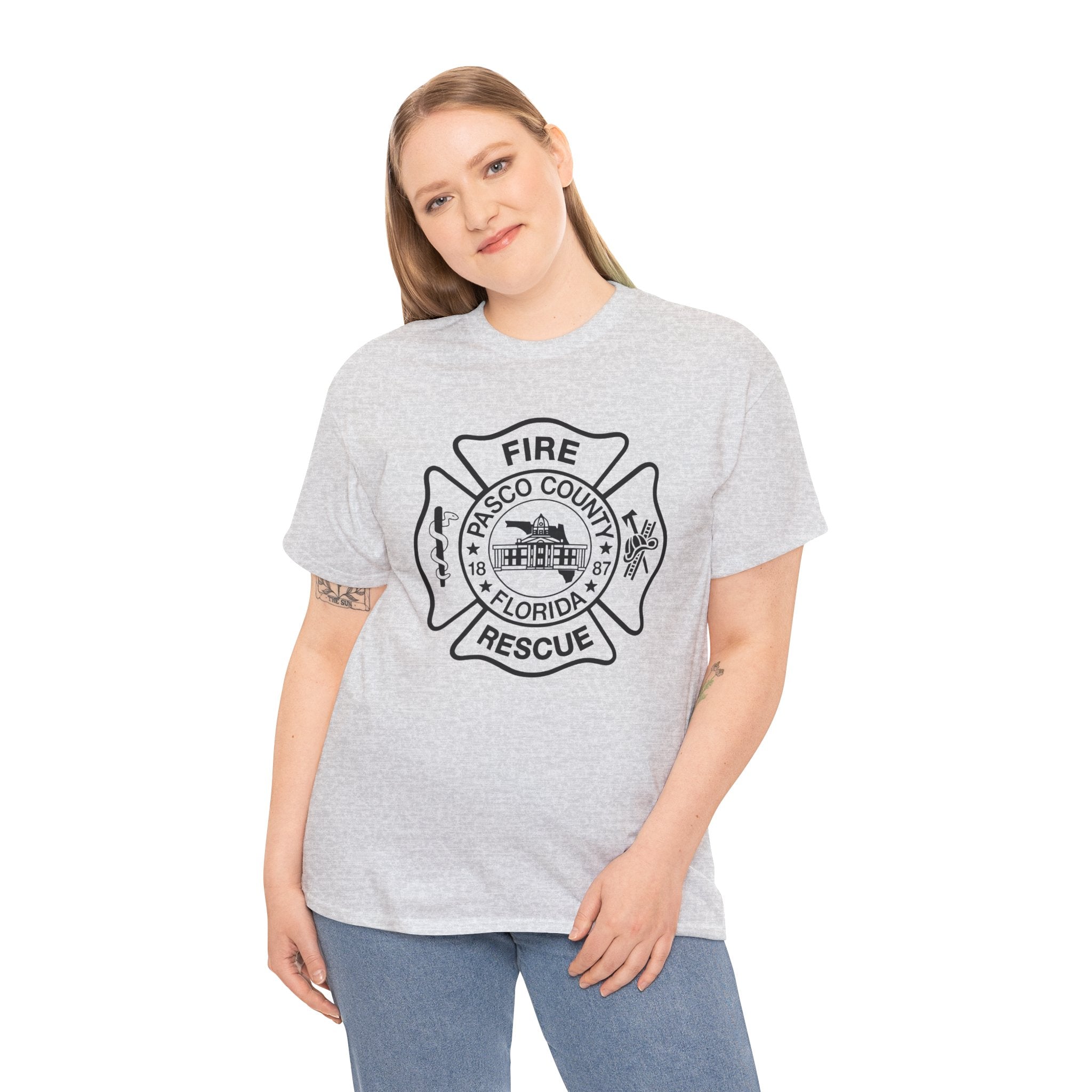 Pasco County Fire Department Logo Gildan 5000 T-Shirt - Wear Your Pride!