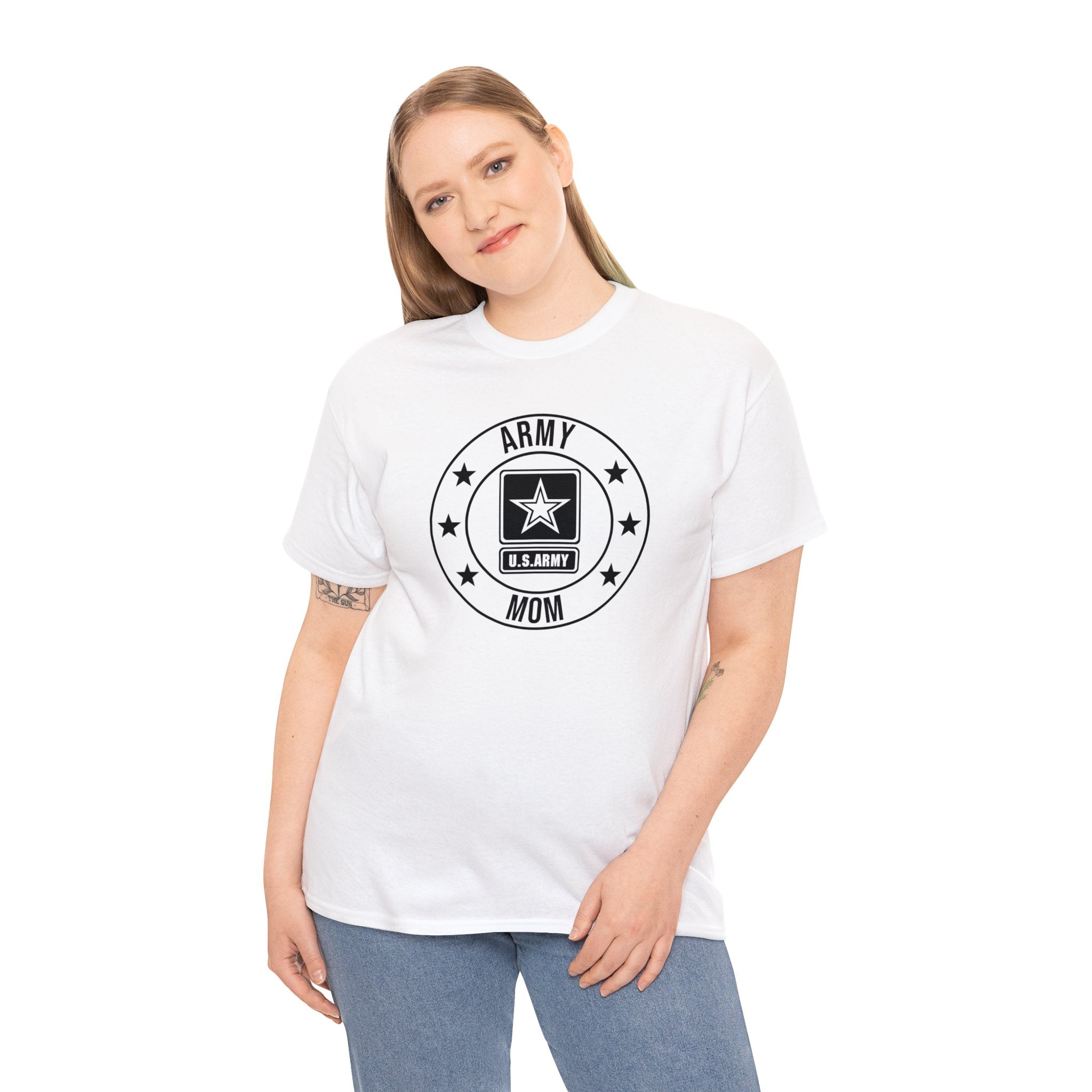 US Army Military Mom T-Shirt - Wear Your Pride! Unisex Heavy Cotton Tee