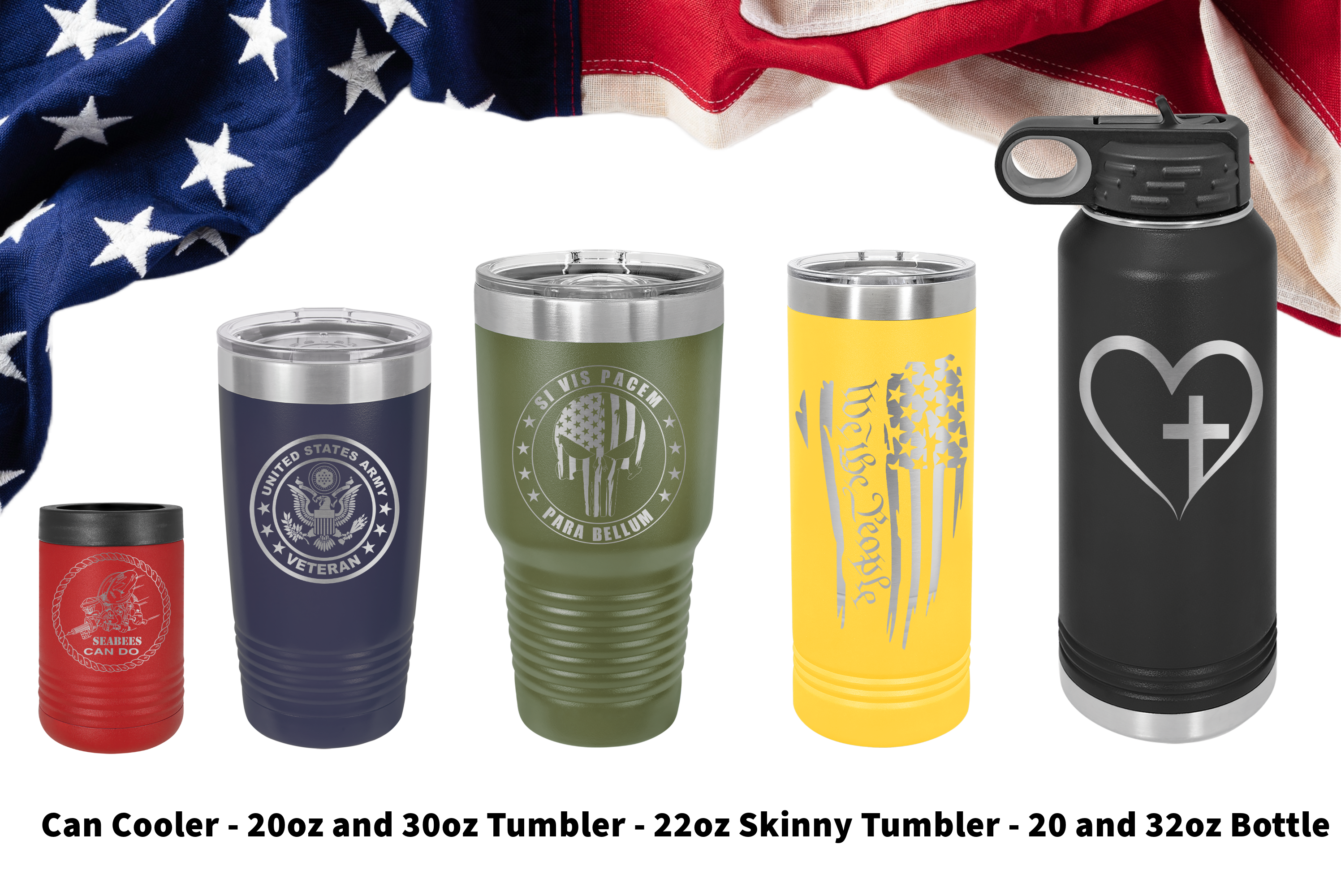 Air Force Academy Tumbler - US Air Force Personalized Tumblers laser engraved - US Air Force Academy Can Cooler