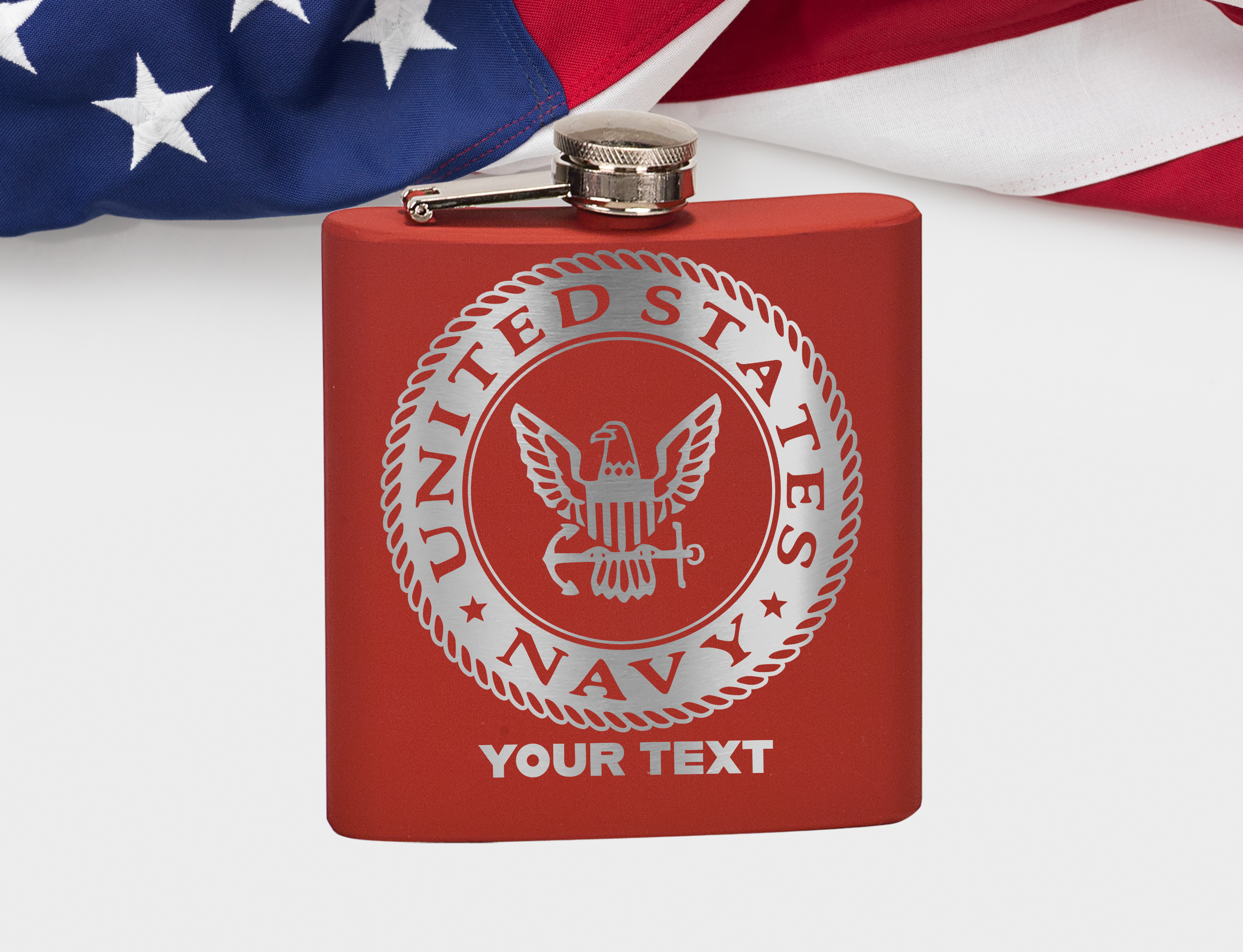 Beautiful Navy 6oz Flask Retirement Gift, US Army Veteran present, Marine Corps Vet gift, US Navy Flask, Handmade US Air Force Flask gift