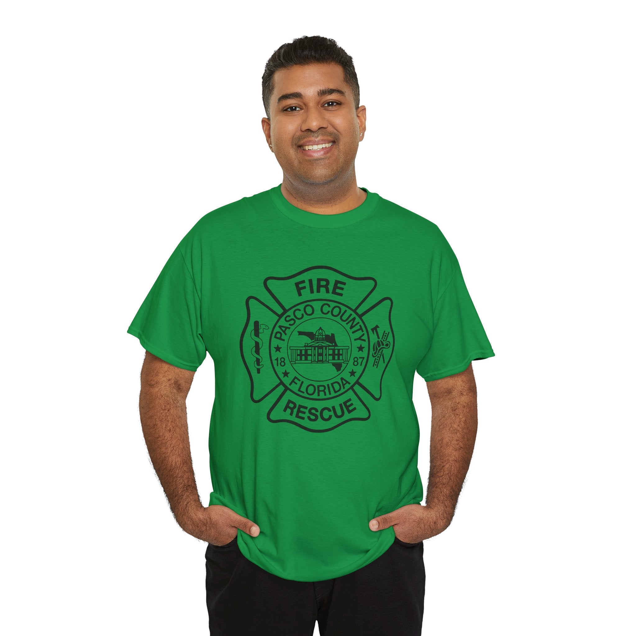 Pasco County Fire Department Logo Gildan 5000 T-Shirt - Wear Your Pride!