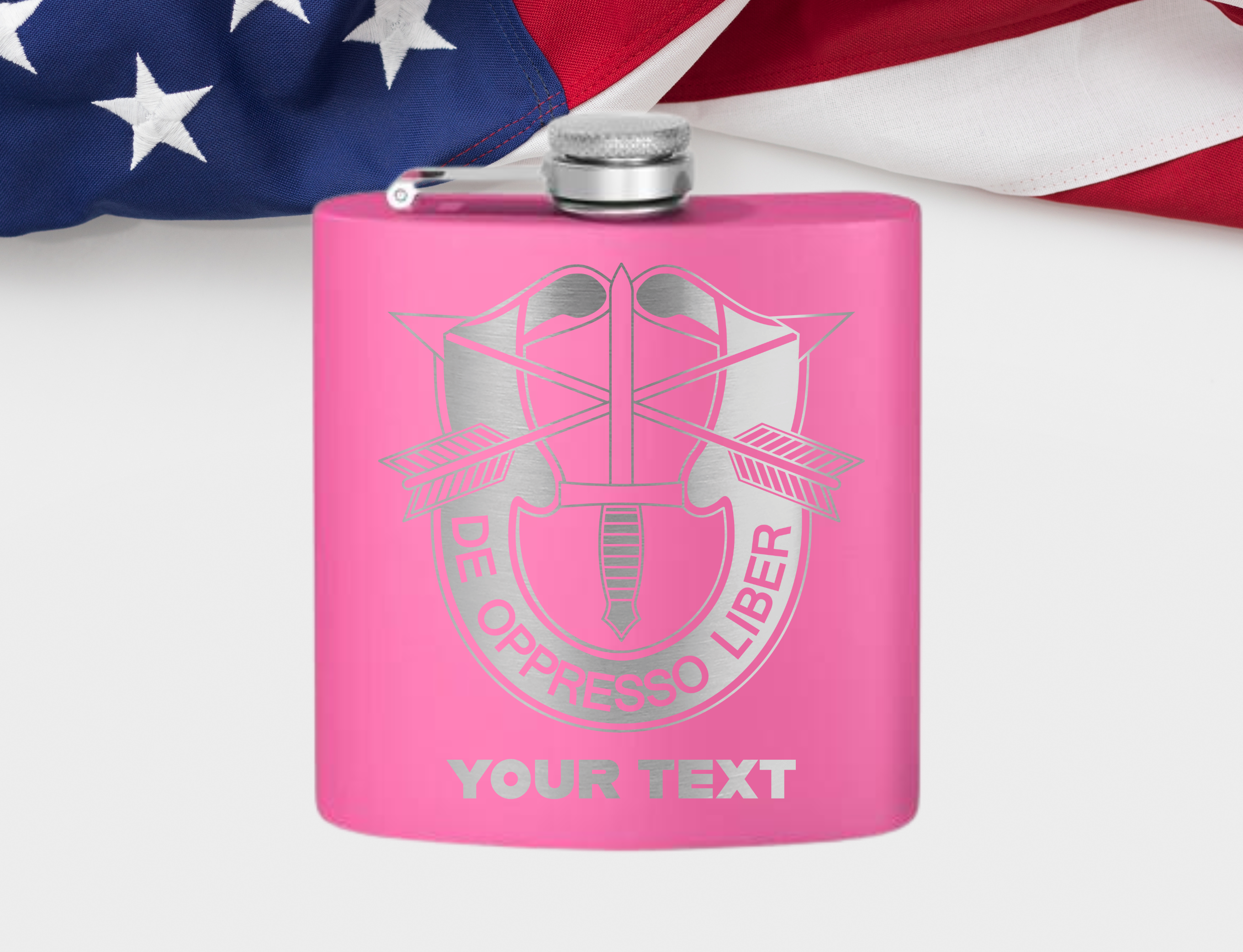 Beautiful U.S. Army Special Forces 6oz Flask Retirement Gift, Green Beret present gift, US Airborne Flask, Handmade US Military Flask gift