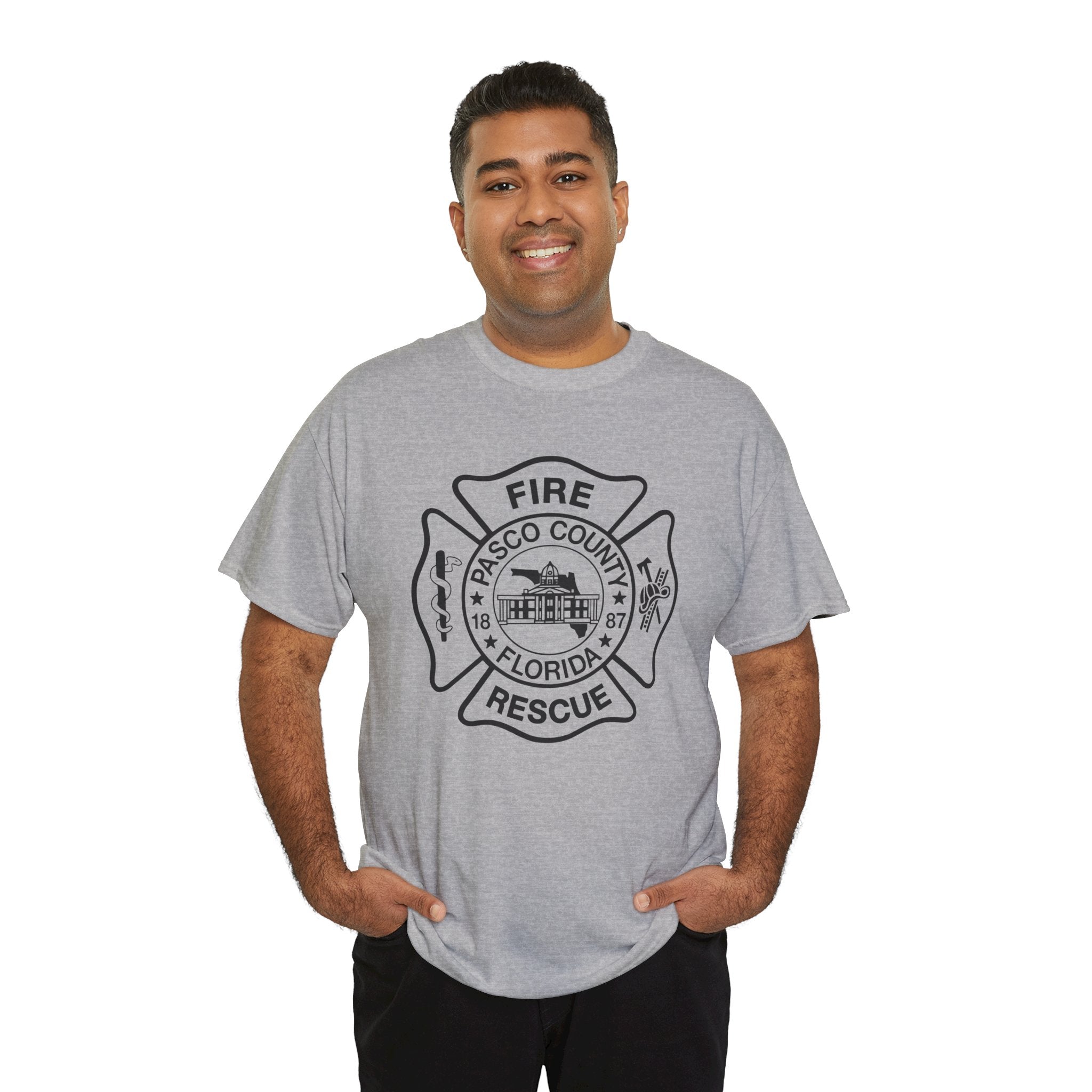 Pasco County Fire Department Logo Gildan 5000 T-Shirt - Wear Your Pride!