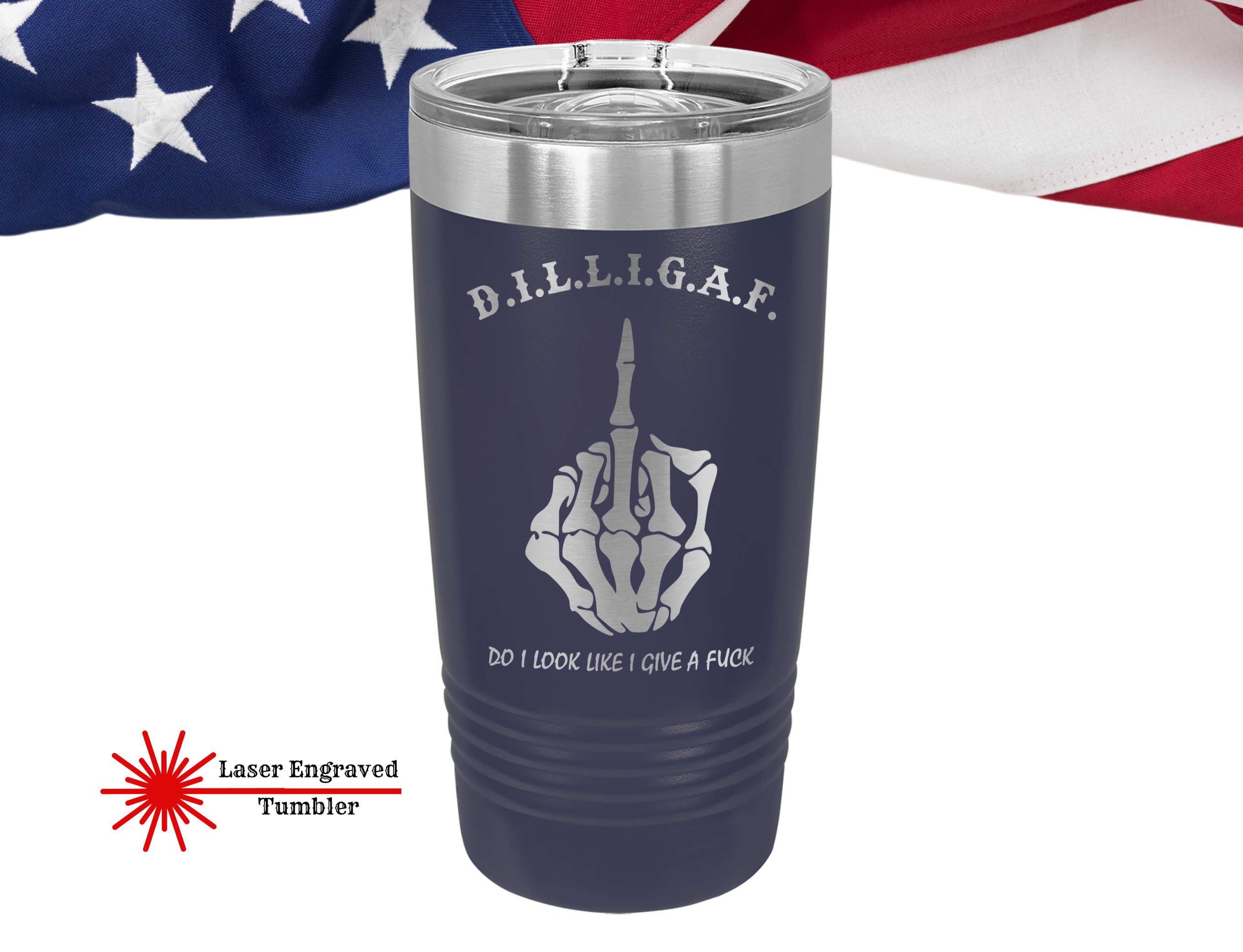 DILLIGAF Sarcastic Funny Tumbler, Do I look like I give a F*ck mug, Custom funny Insulated Tumbler Adult Humor Gift Tumbler Laser engraved