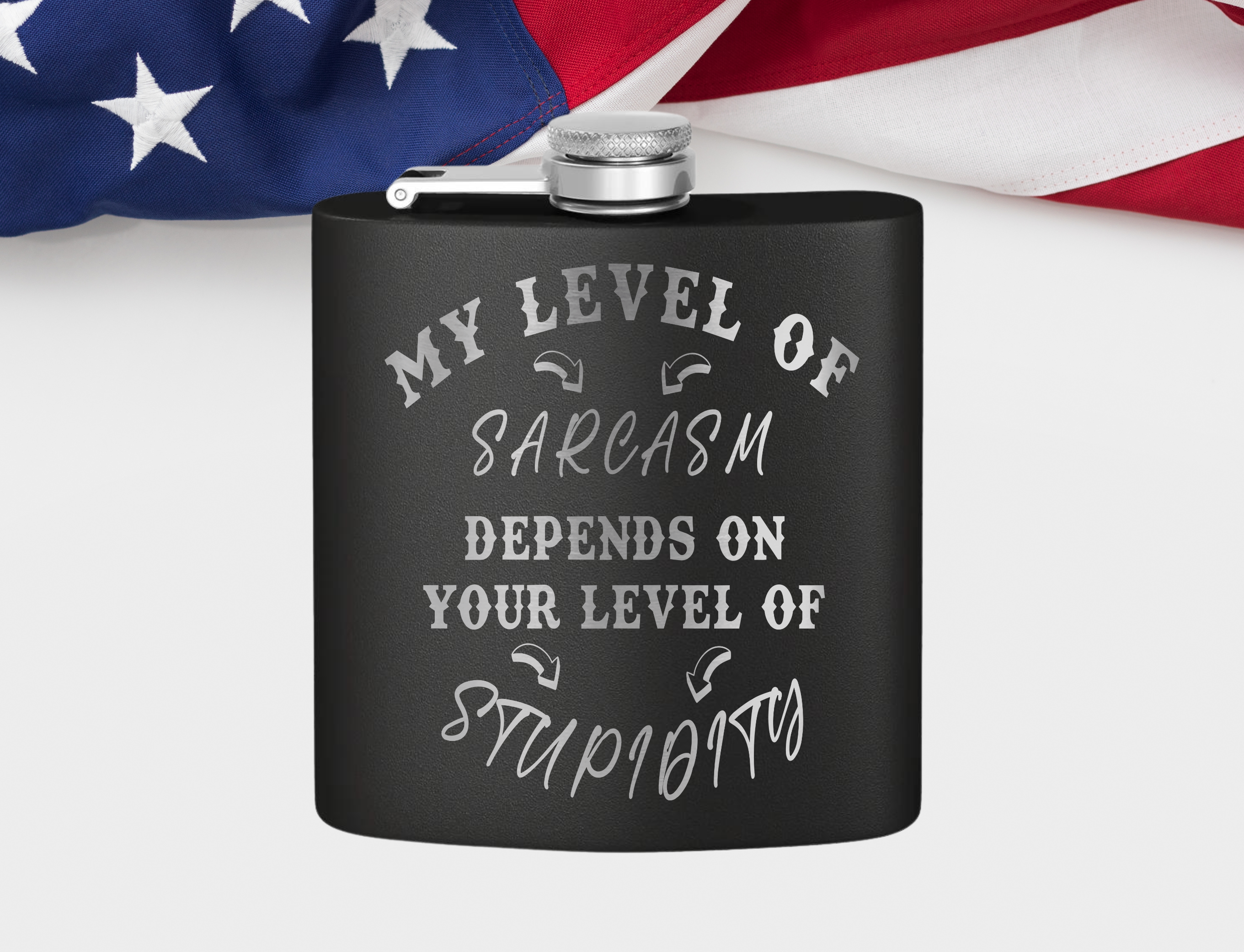 Funny Sarcastic 6oz Flask Retirement Gift Military present, Best Man gift, Birthday gift Flask, Custom Handmade Wedding present Whiskey