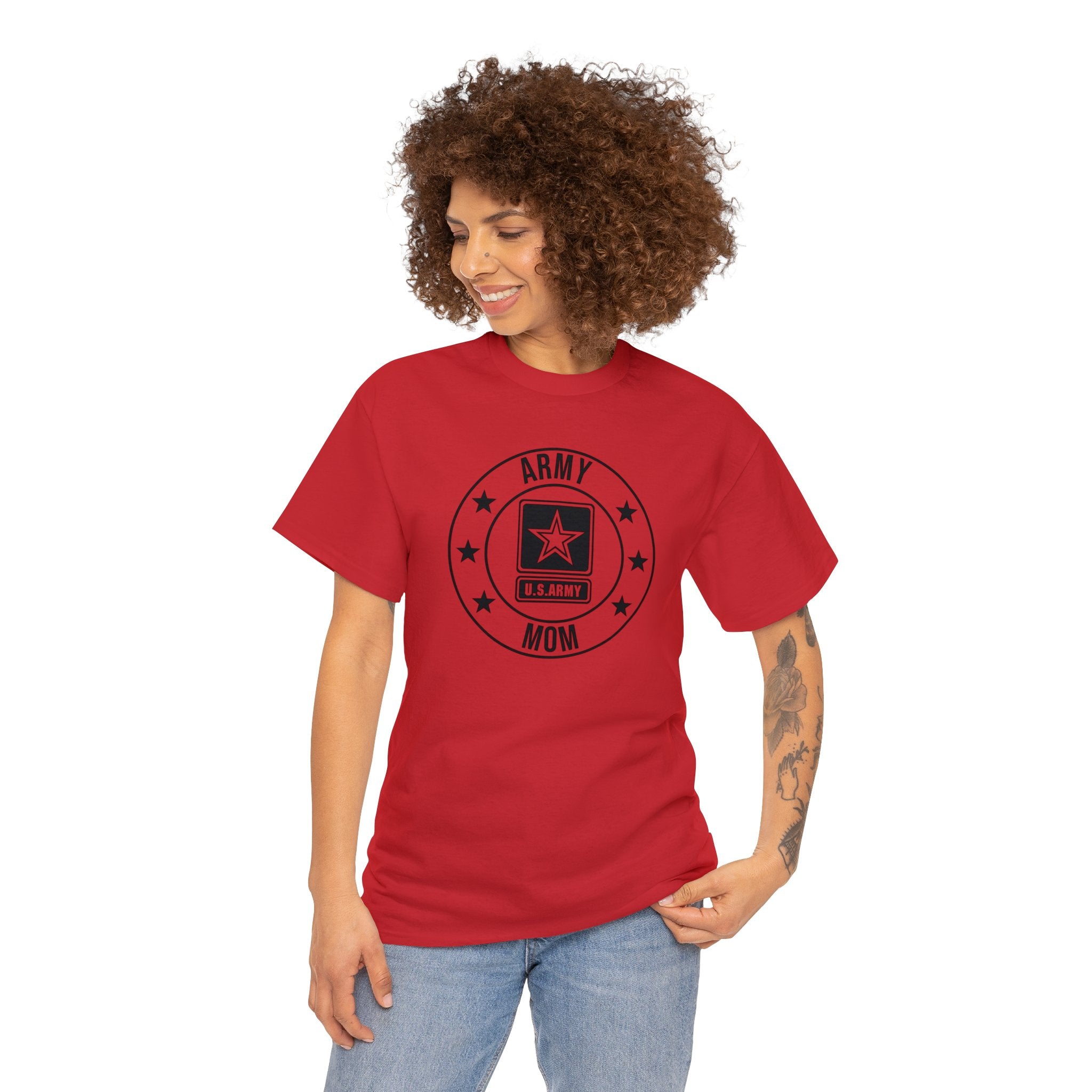 US Army Military Mom T-Shirt - Wear Your Pride! Unisex Heavy Cotton Tee