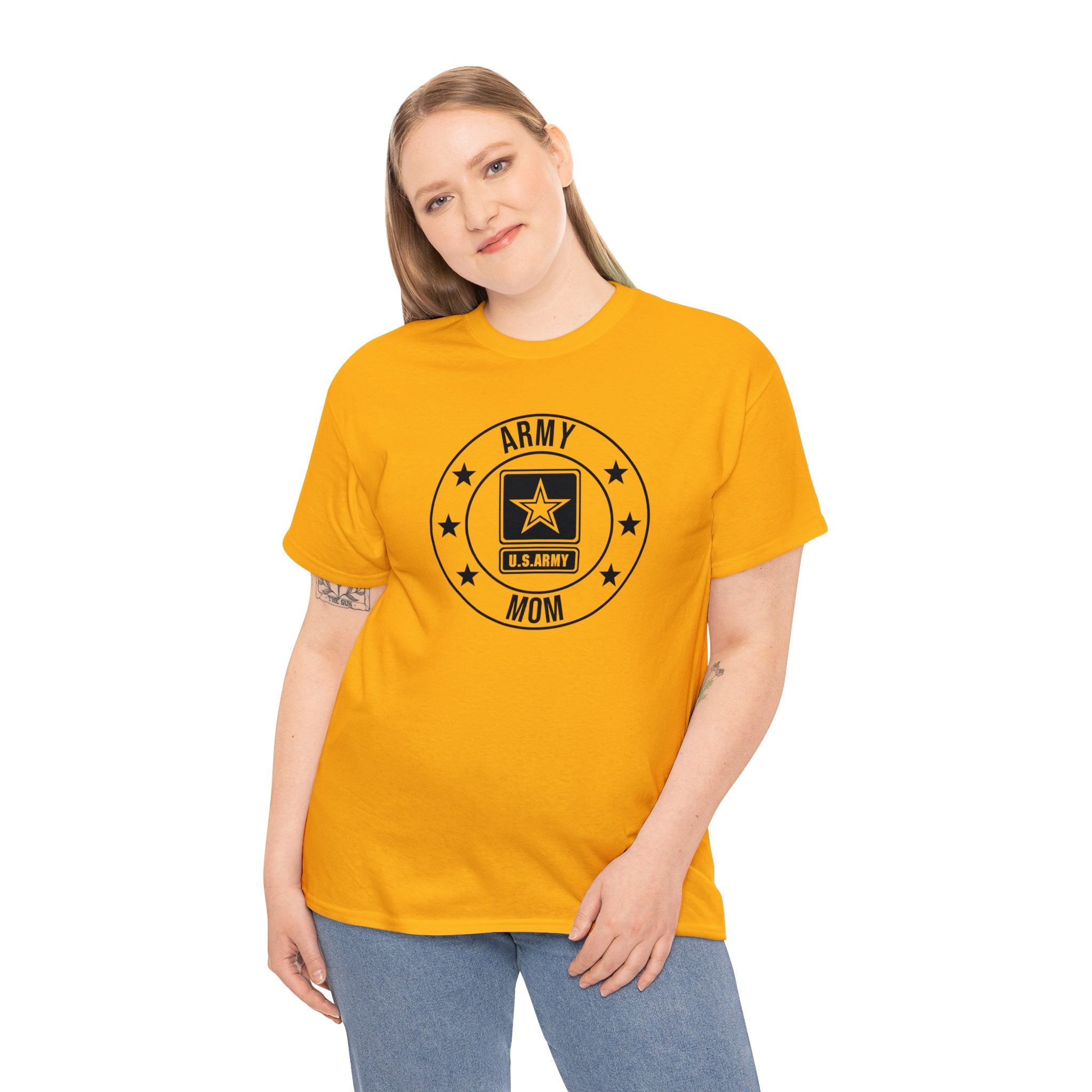 US Army Military Mom T-Shirt - Wear Your Pride! Unisex Heavy Cotton Tee