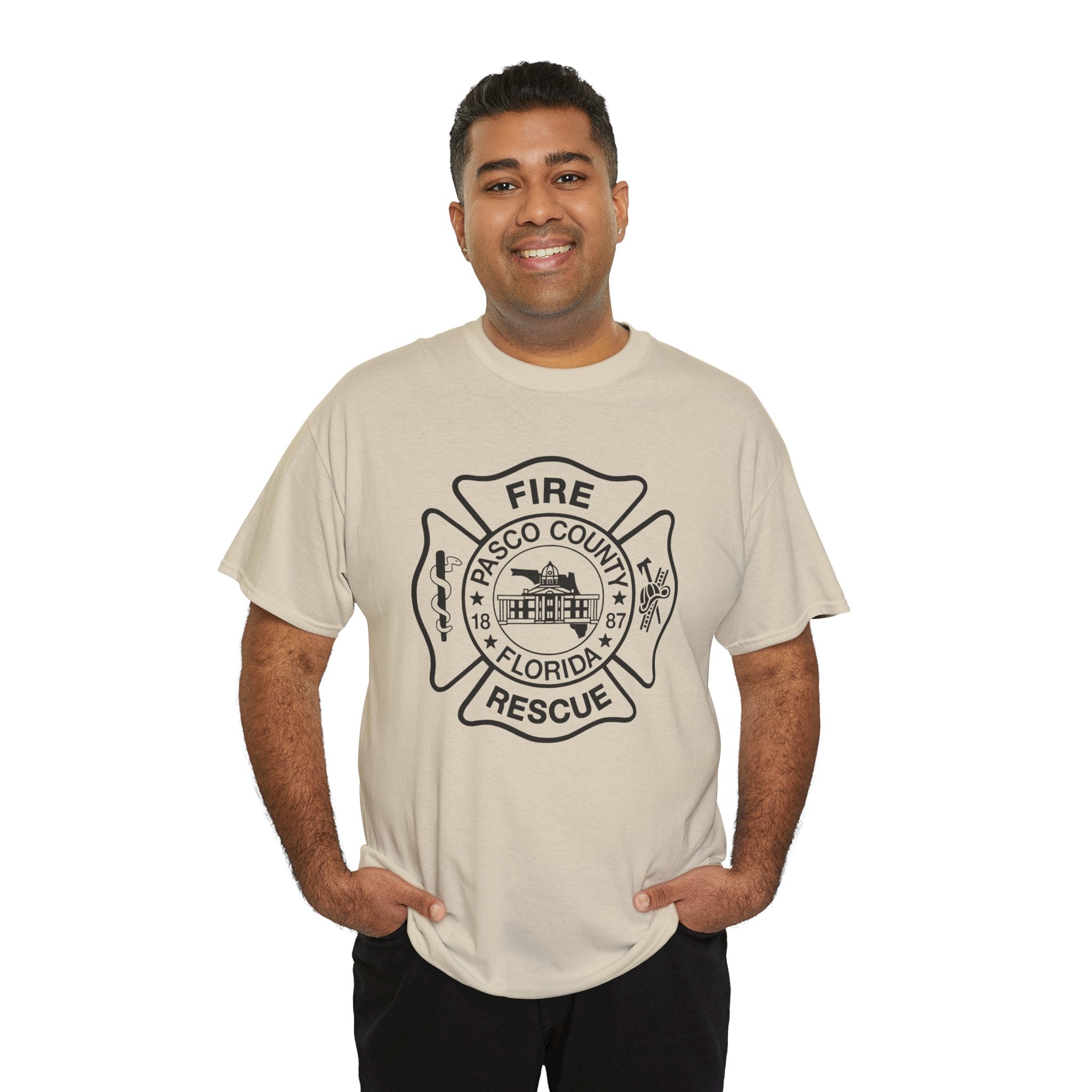 Pasco County Fire Department Logo Gildan 5000 T-Shirt - Wear Your Pride!