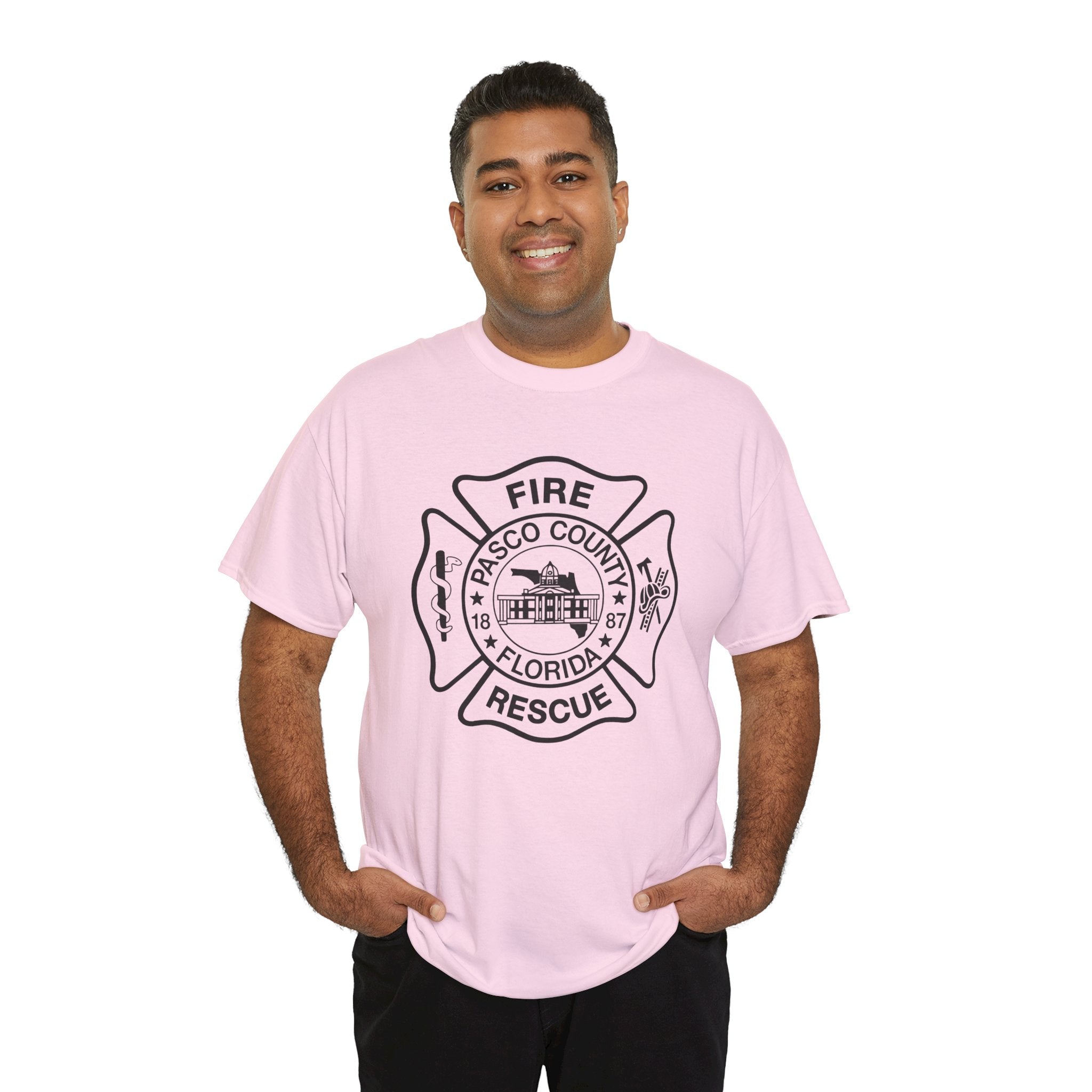 Pasco County Fire Department Logo Gildan 5000 T-Shirt - Wear Your Pride!