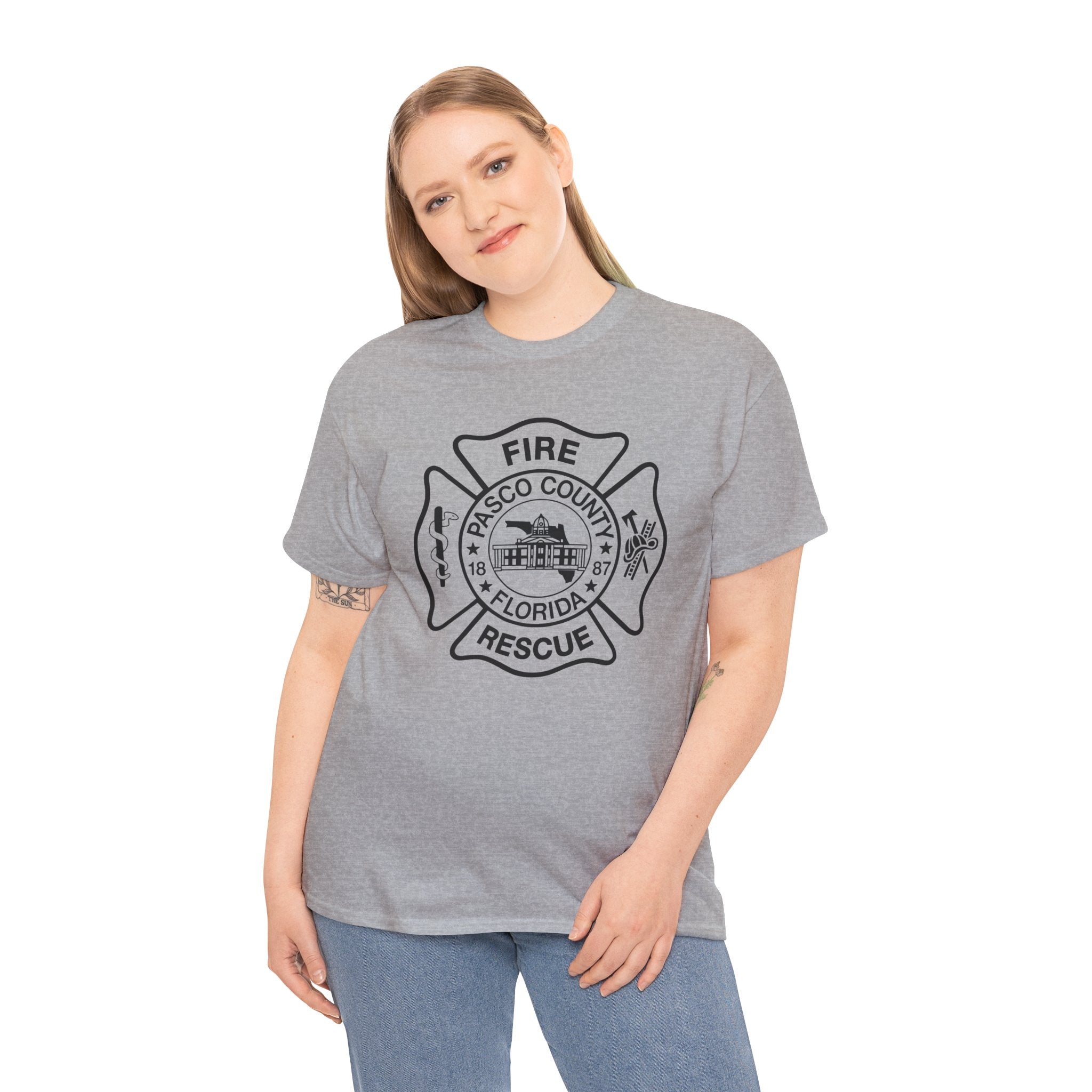 Pasco County Fire Department Logo Gildan 5000 T-Shirt - Wear Your Pride!