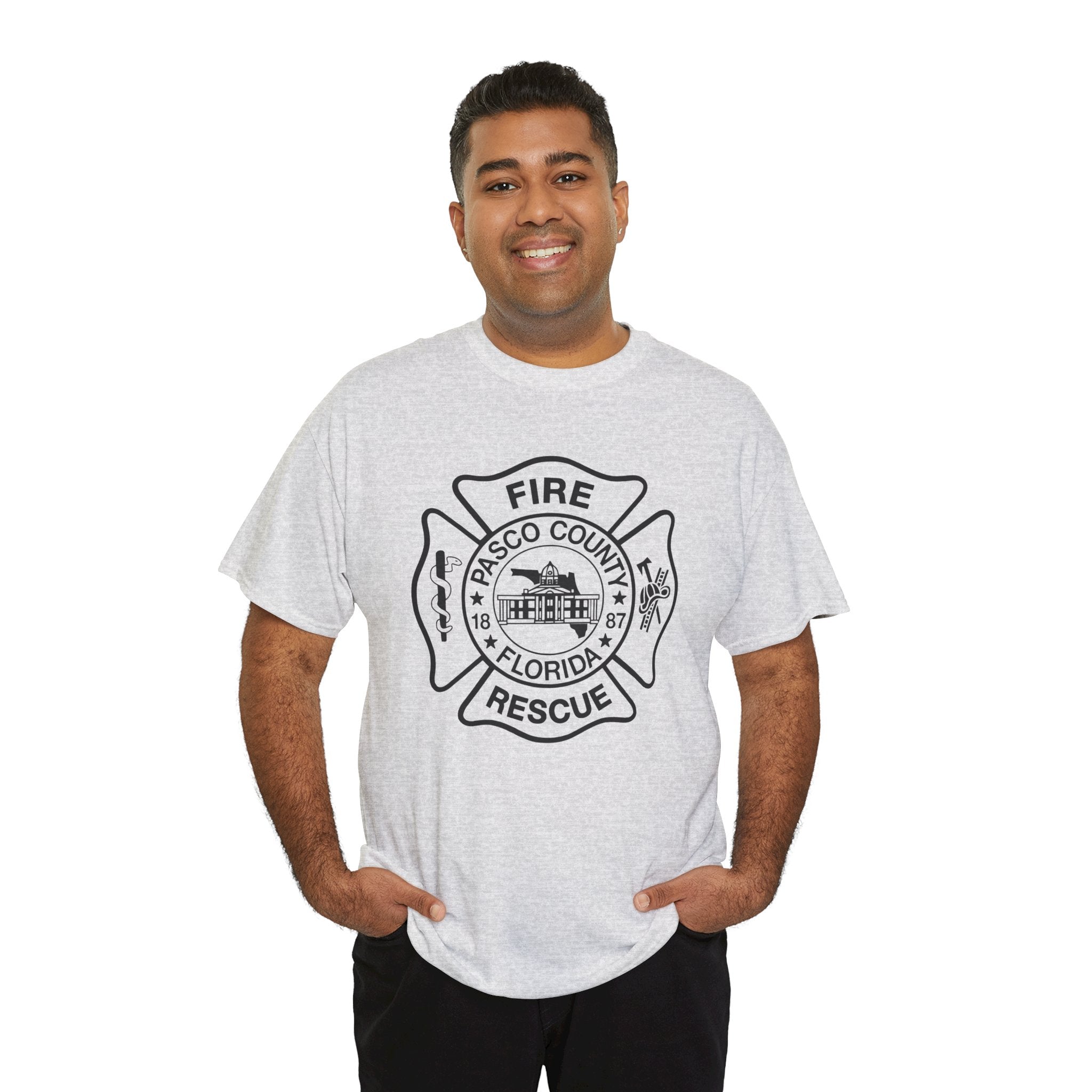 Pasco County Fire Department Logo Gildan 5000 T-Shirt - Wear Your Pride!