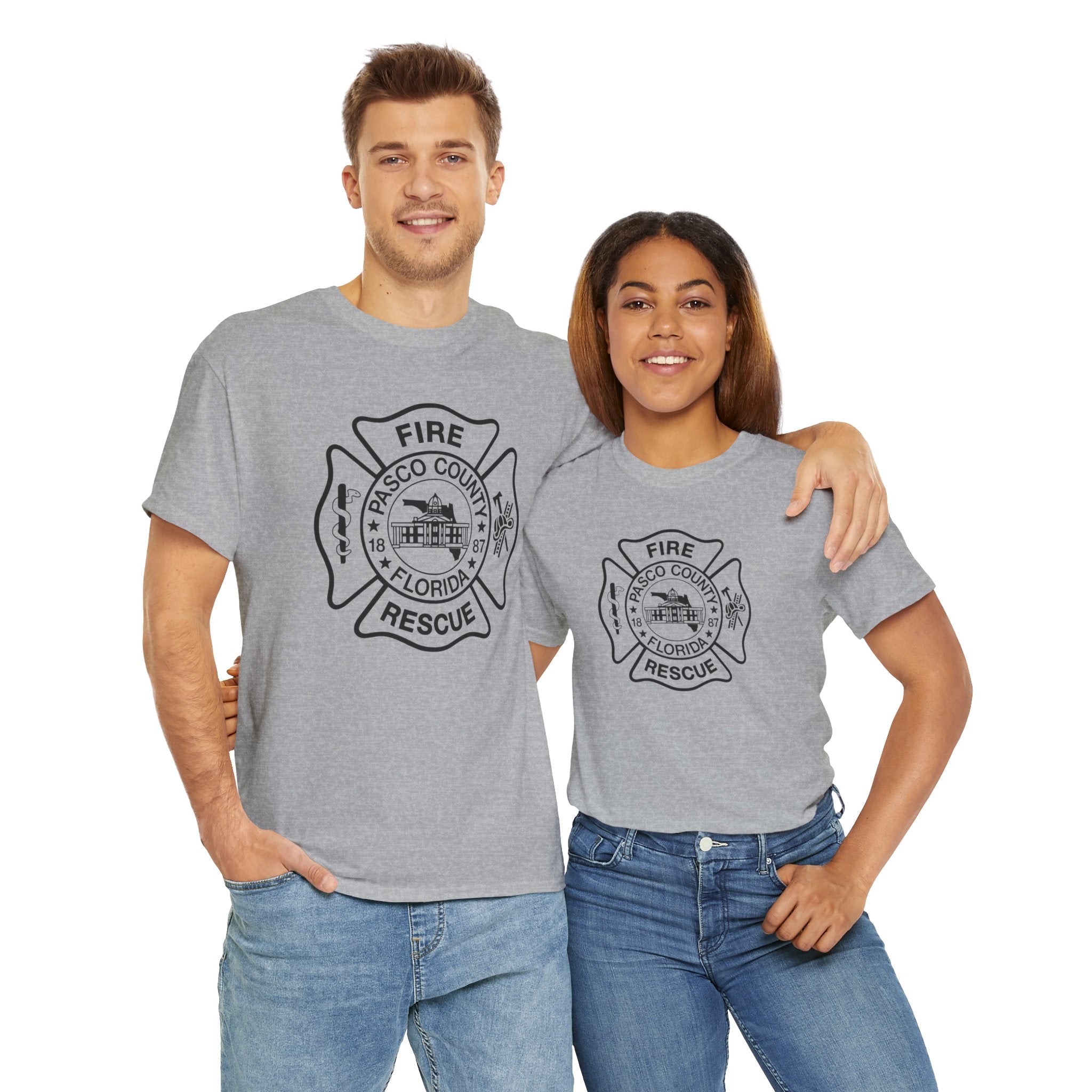 Pasco County Fire Department Logo Gildan 5000 T-Shirt - Wear Your Pride!