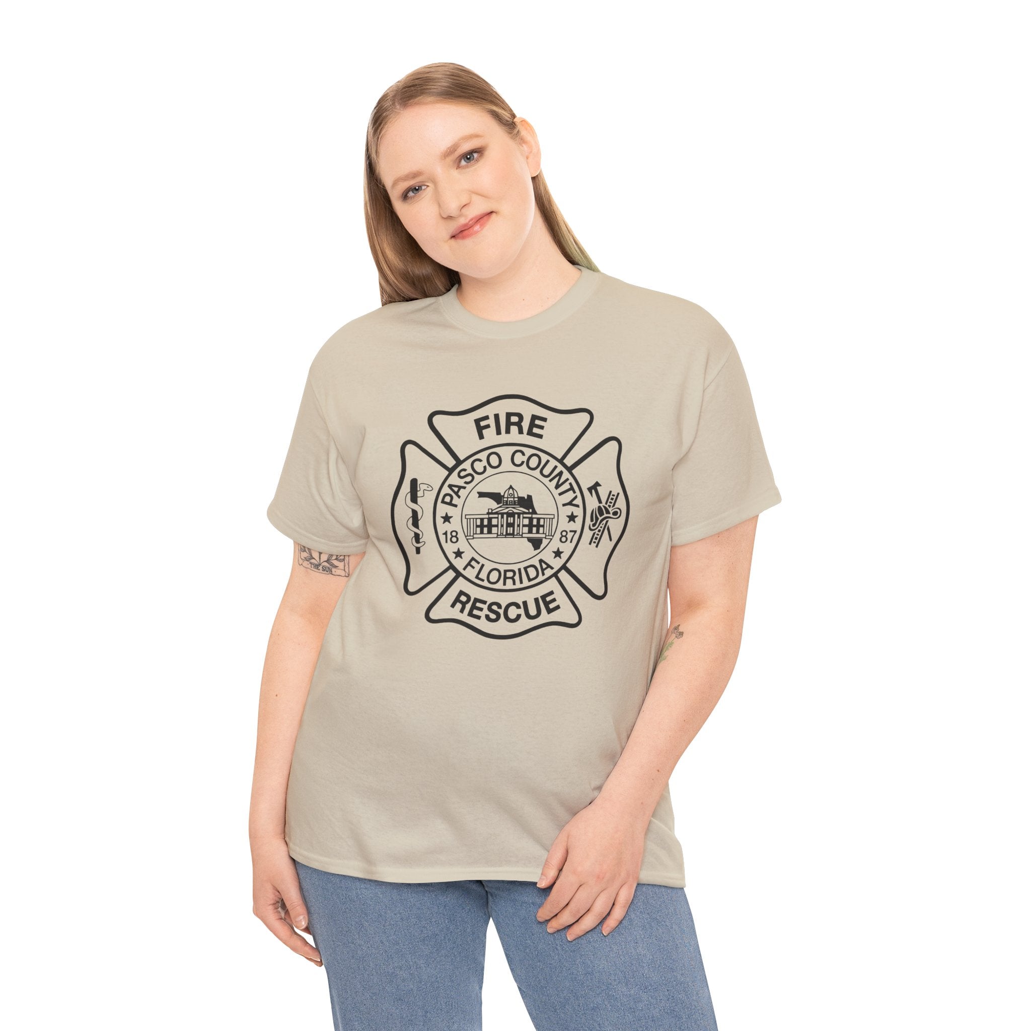 Pasco County Fire Department Logo Gildan 5000 T-Shirt - Wear Your Pride!