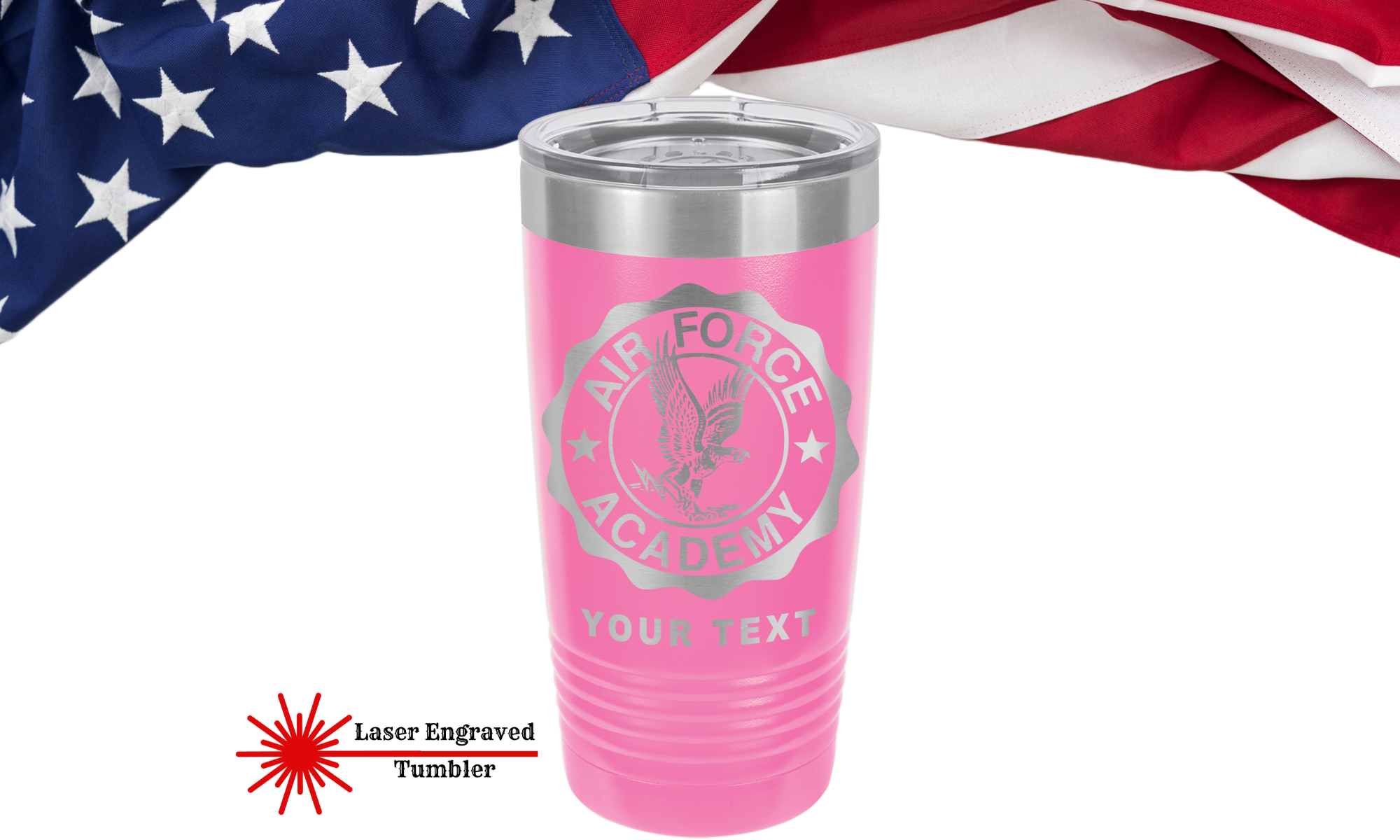 Air Force Academy Tumbler - US Air Force Personalized Tumblers laser engraved - US Air Force Academy Can Cooler