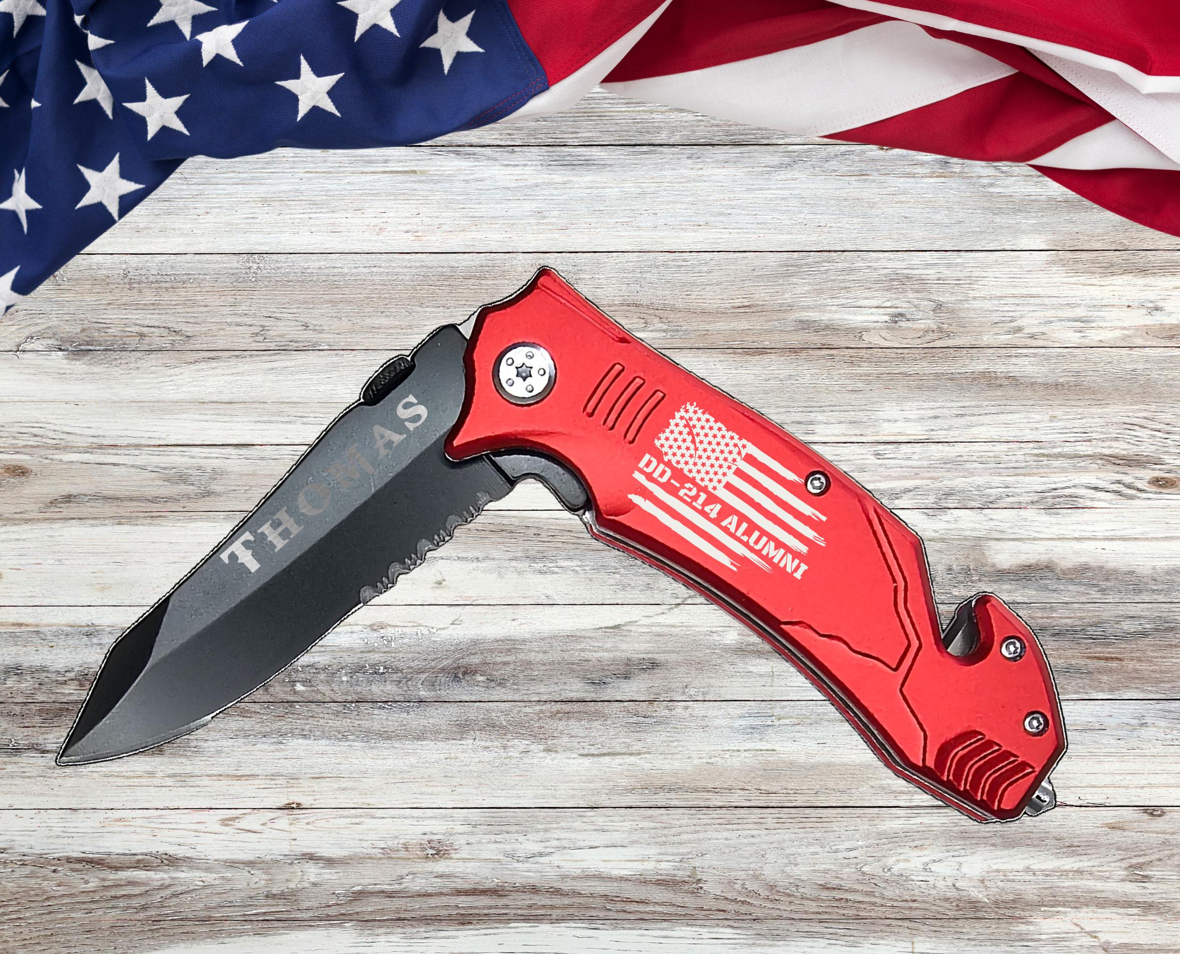 Military DD214 Engraved Pocket Knife maga Gifts, Veteran gift for him her, Marines Gift for Retired Dad, Fathers Day gift DD214 Veteran gift