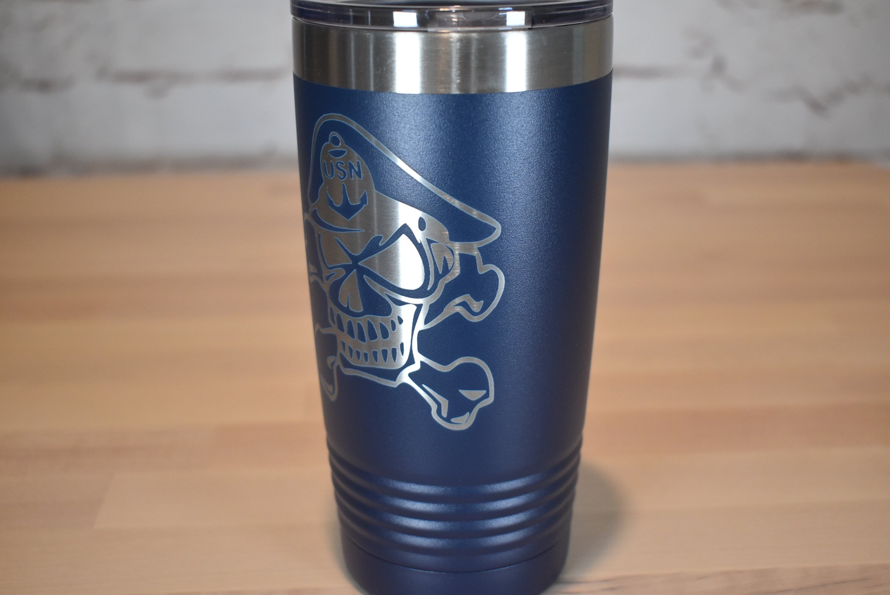 US Navy Chief Skull Tumbler, Personalized Tumbler, Navy Chief, Senior Chief, Master Chief