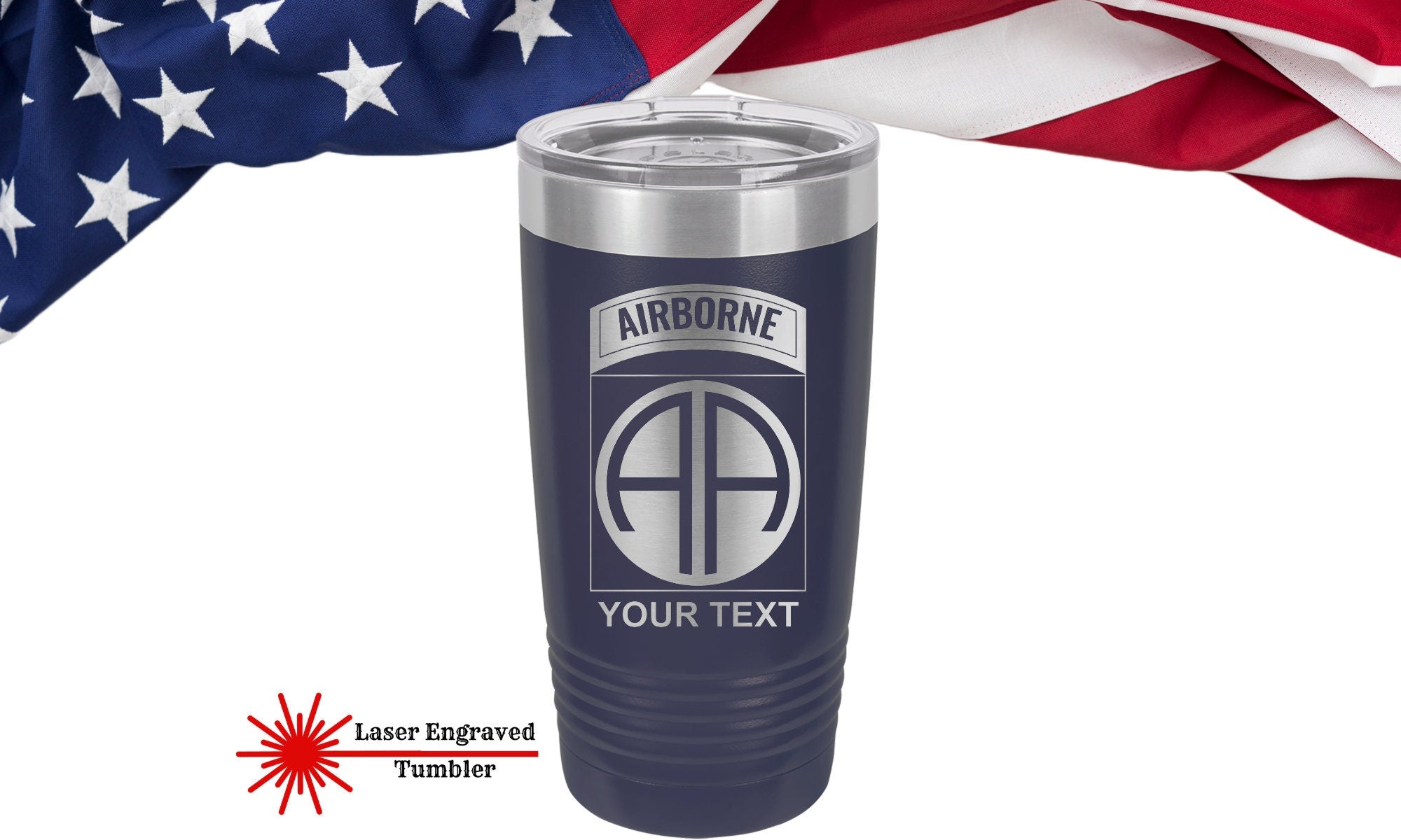 82nd Airborne Tumbler, Personalized Tumbler Airborne, US Army Ranger Personalized Tumbler,